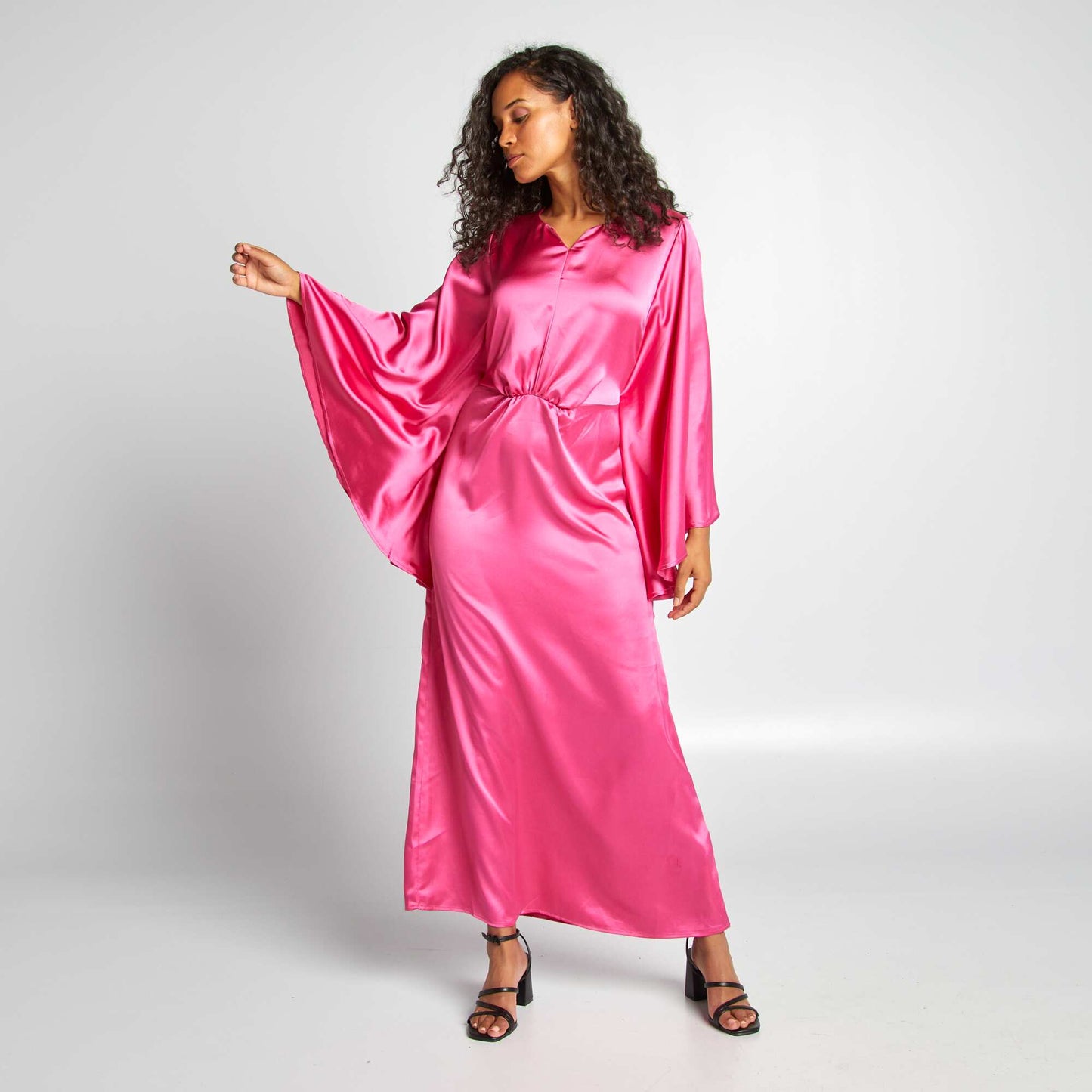 Satin maxi dress PINK