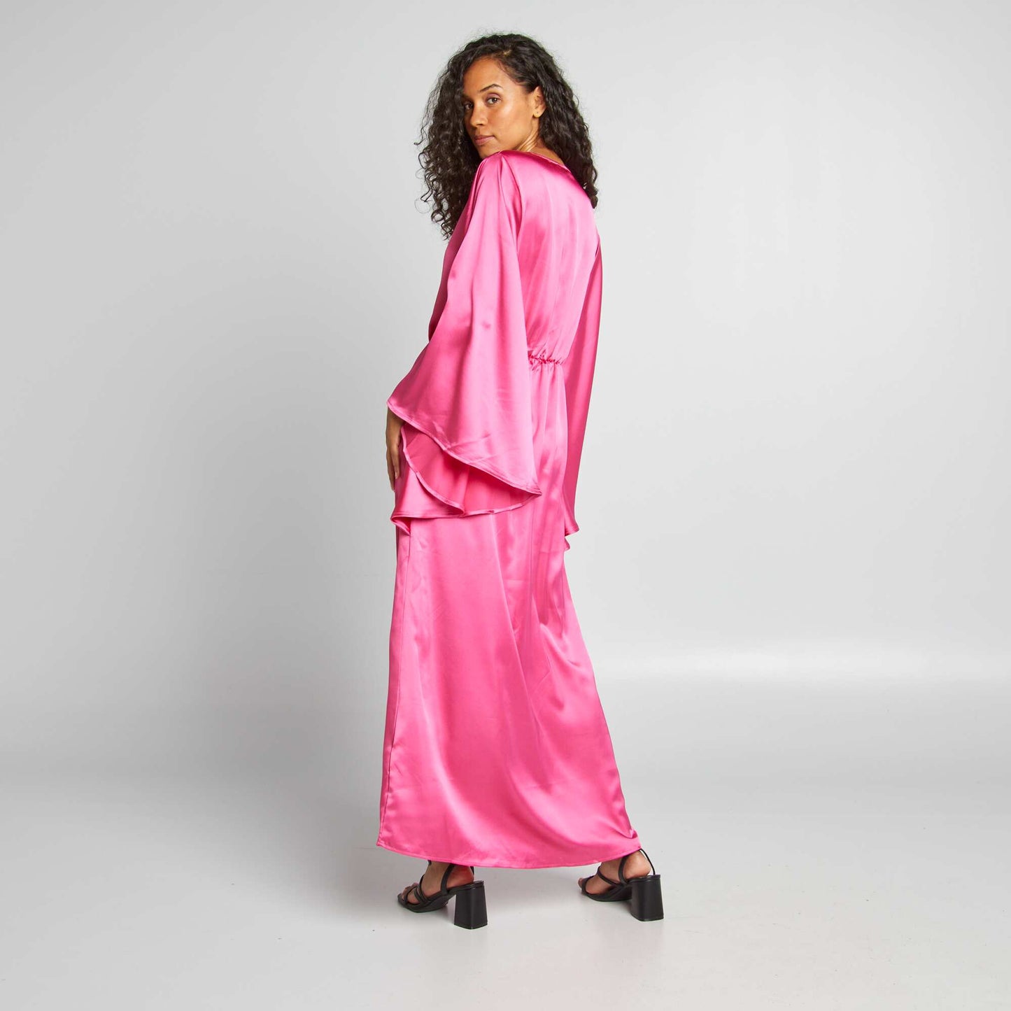 Satin maxi dress PINK