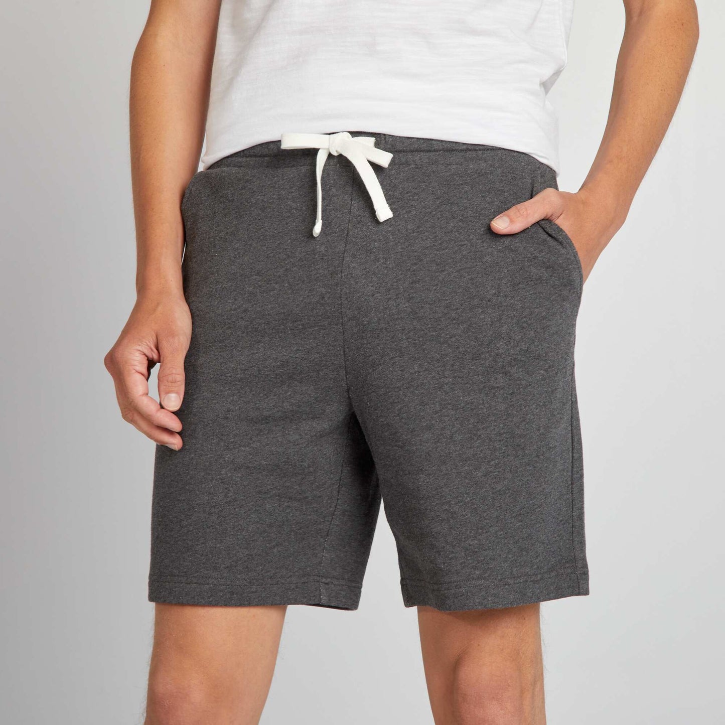 Fine sweatshirt fabric Bermuda shorts GREY