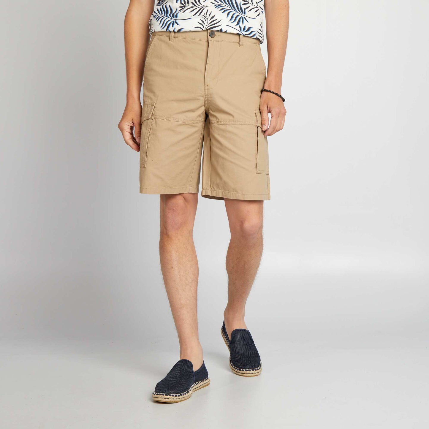 Bermuda shorts with side pockets BEIGE