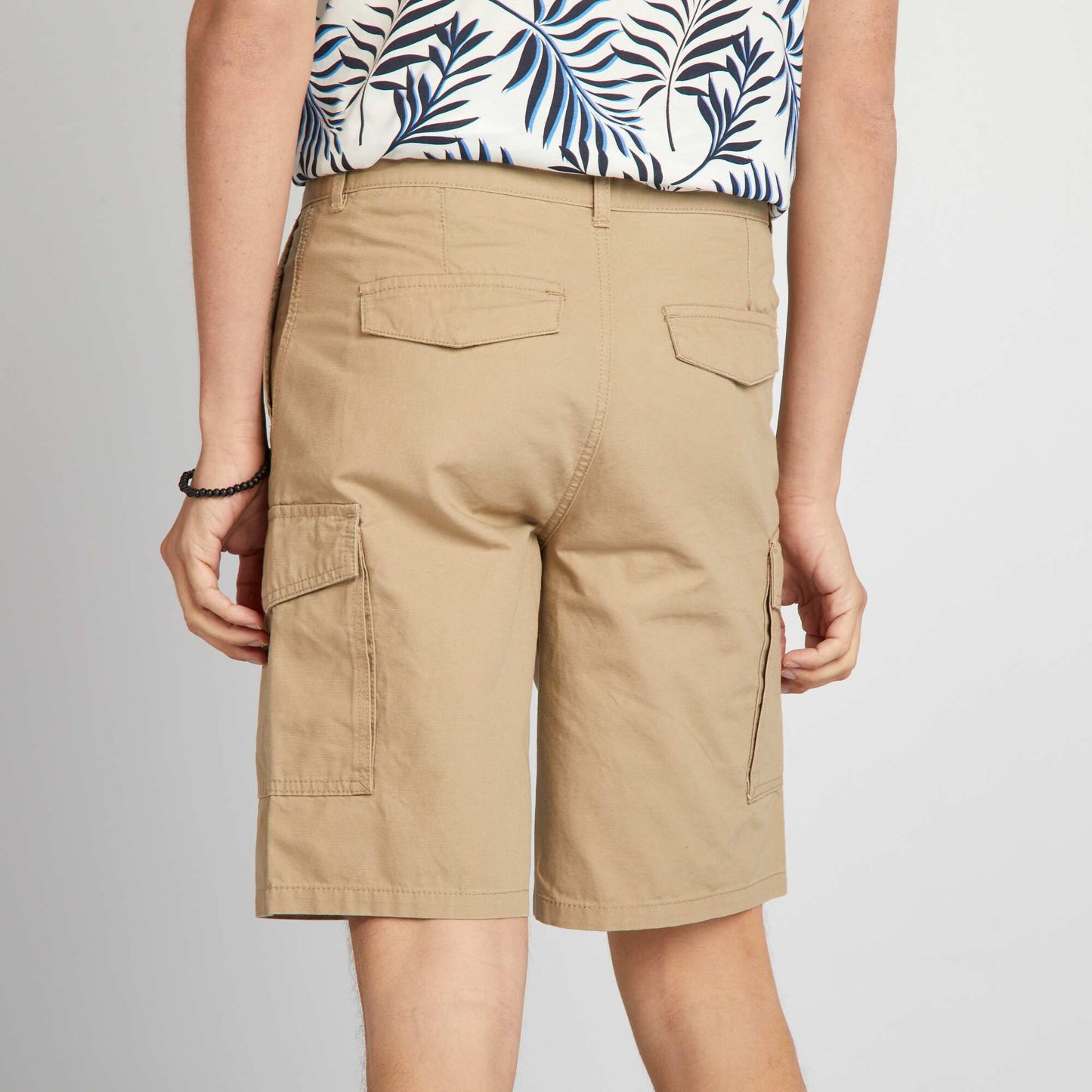 Bermuda shorts with side pockets BEIGE