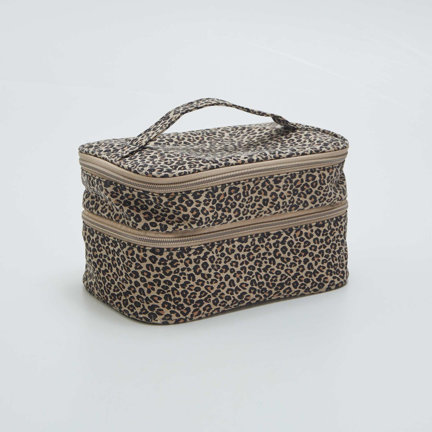 Leopard print vanity case BEIGE