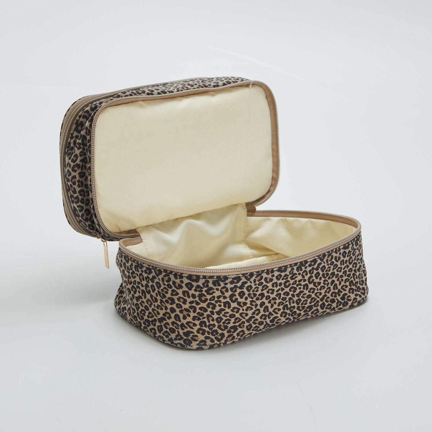 Leopard print vanity case BEIGE