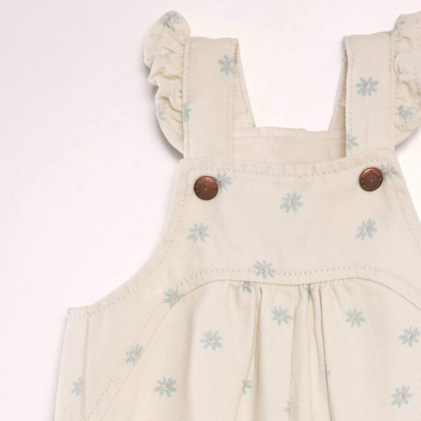 Denim dungarees WHITE