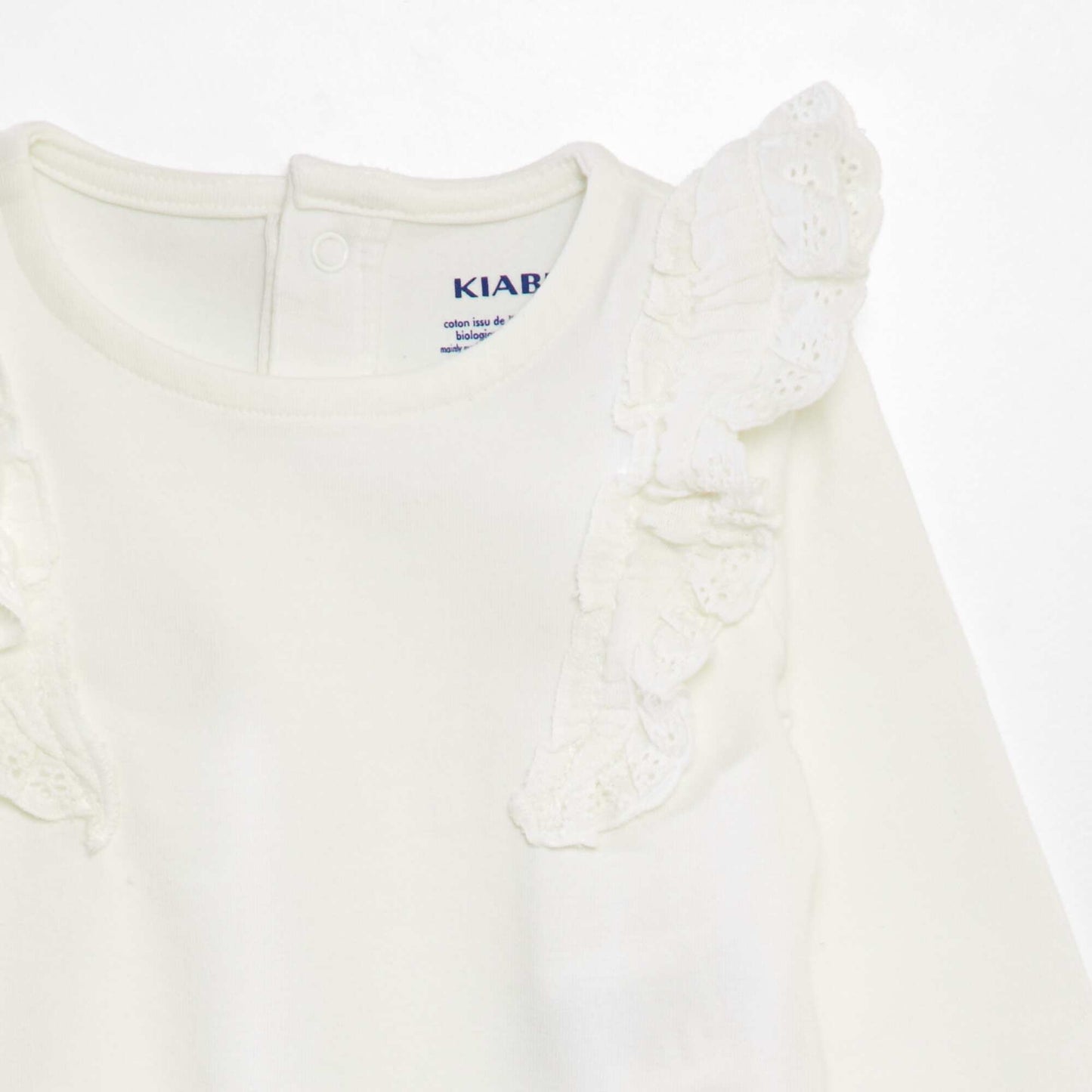 Body with broderie anglaise WHITE