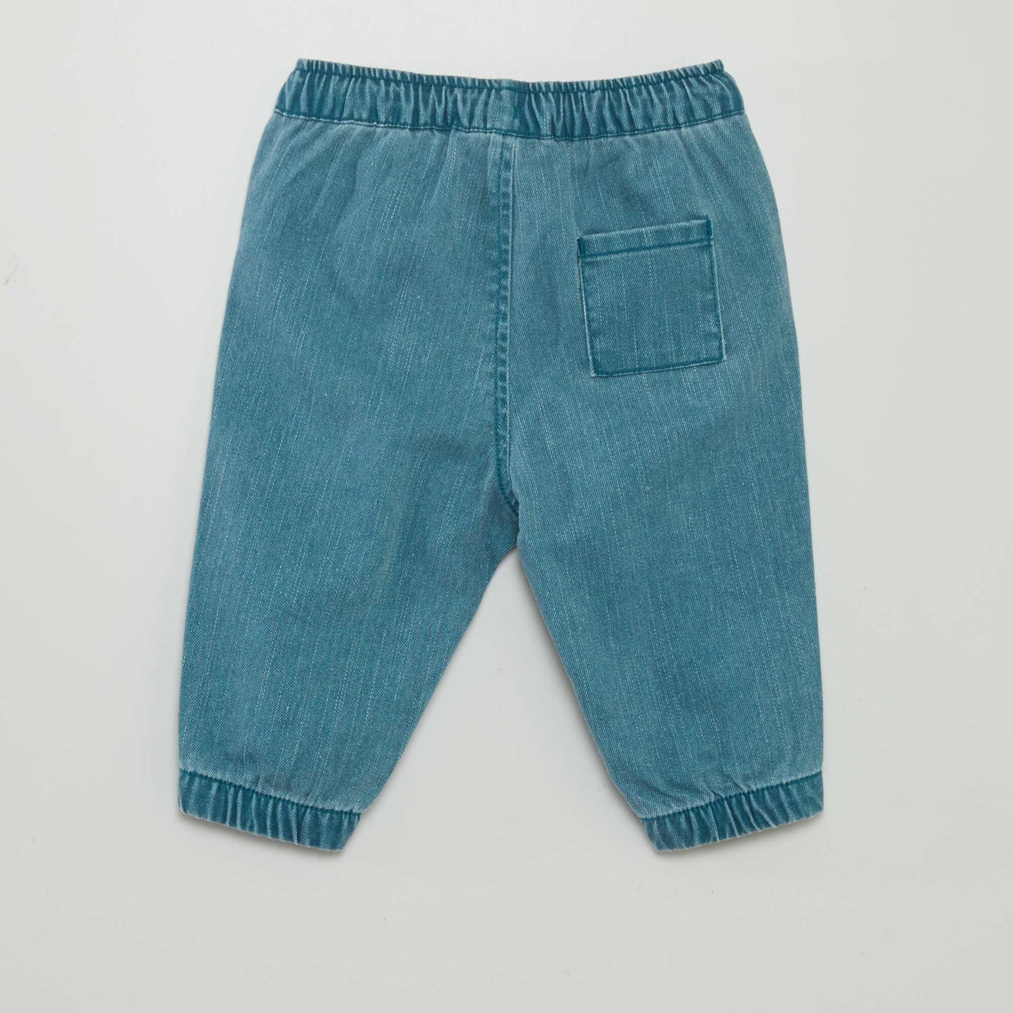 Denim paperbag trousers BLUE