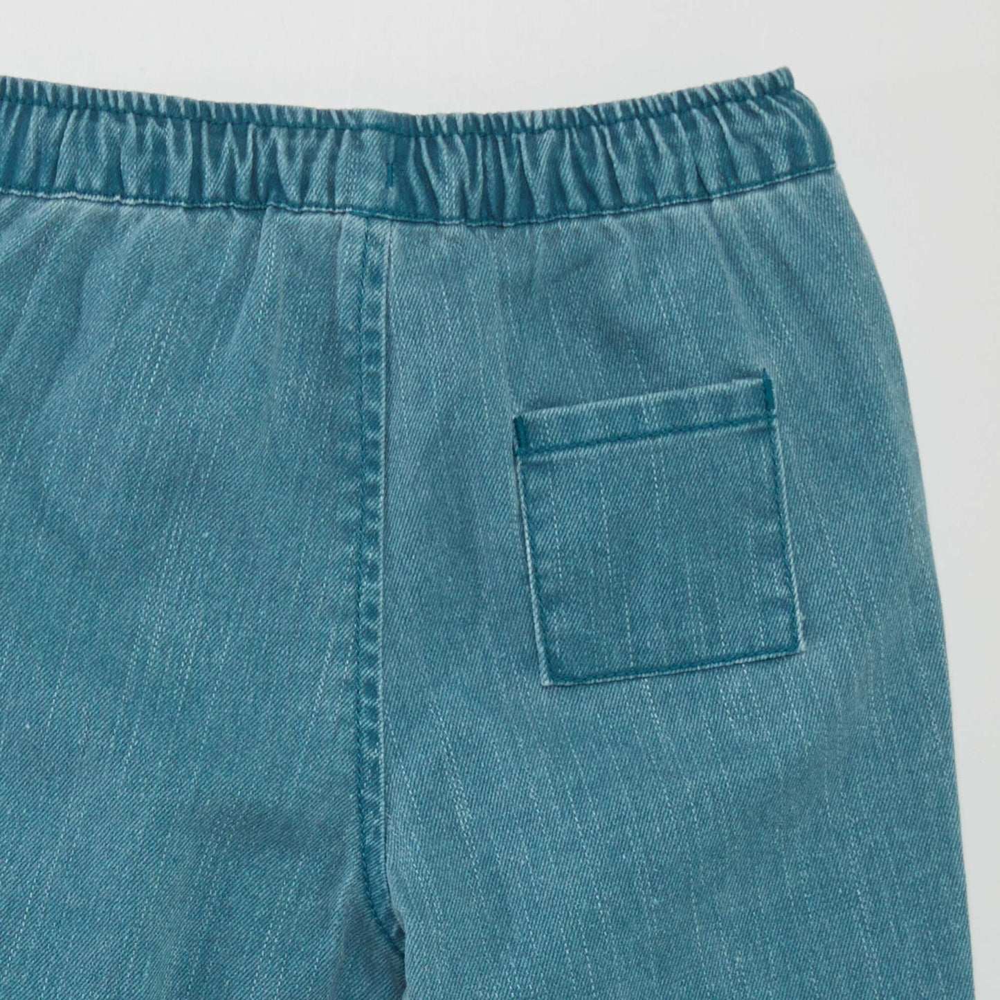 Denim paperbag trousers BLUE