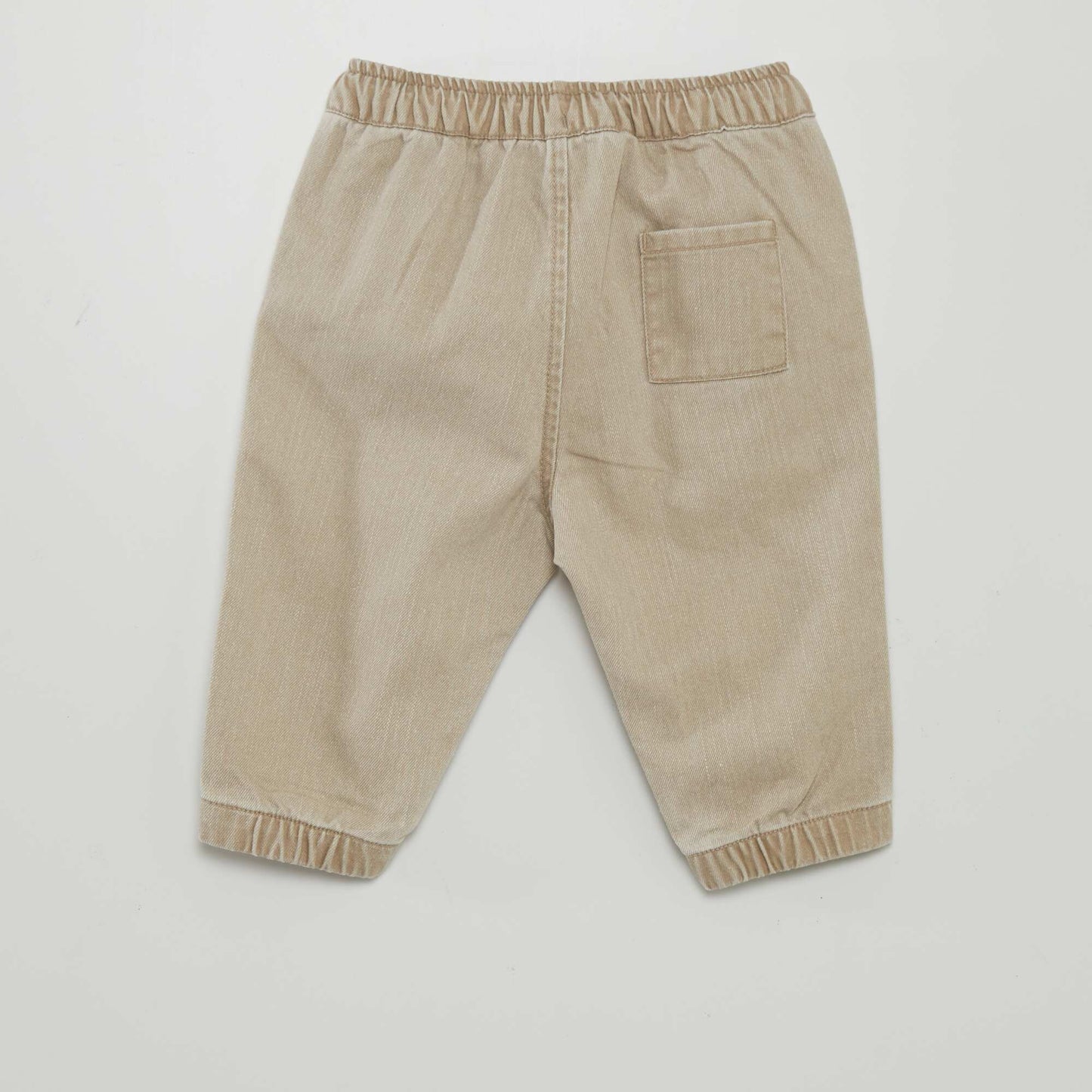 Denim paperbag trousers BEIGE