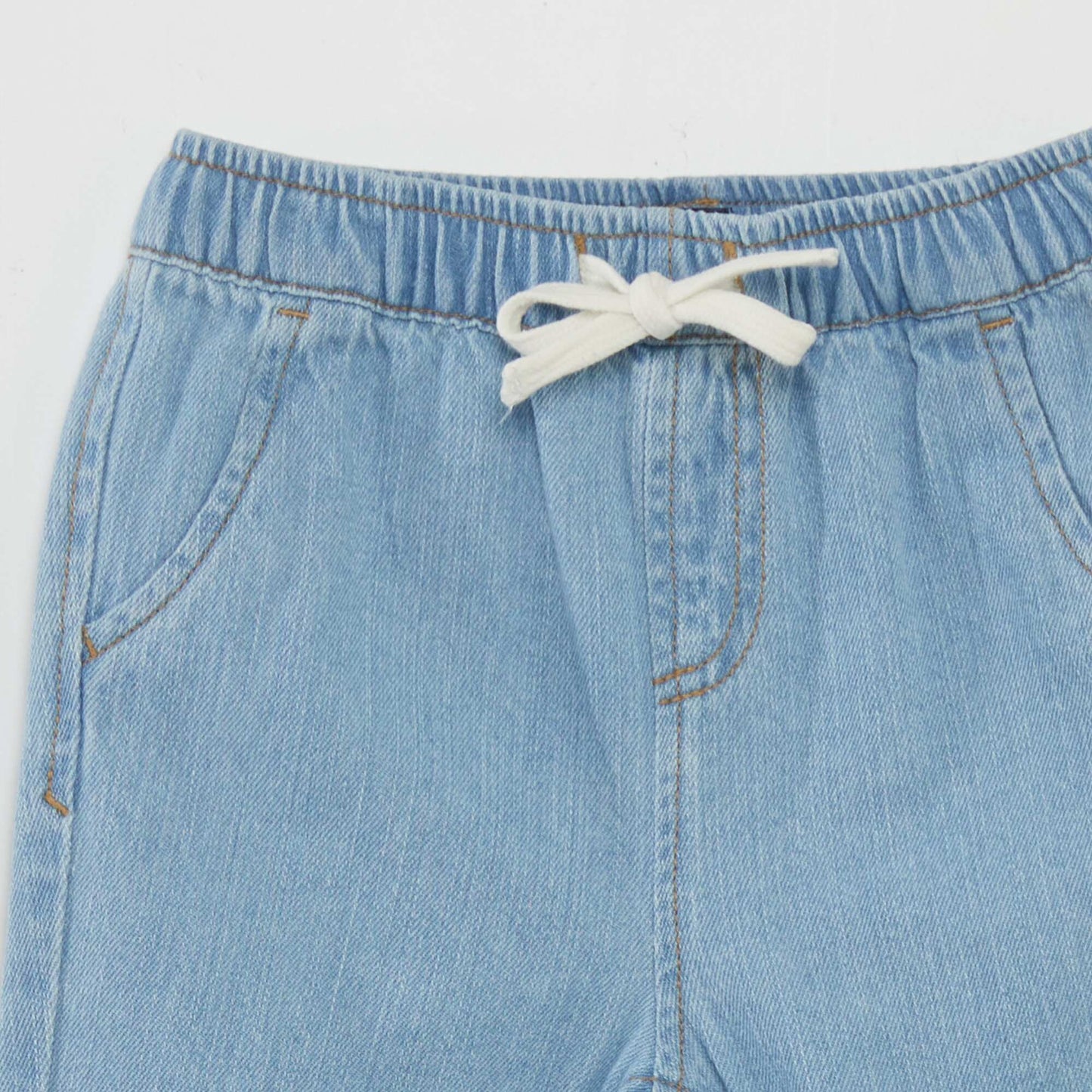 Denim paperbag trousers BLUE