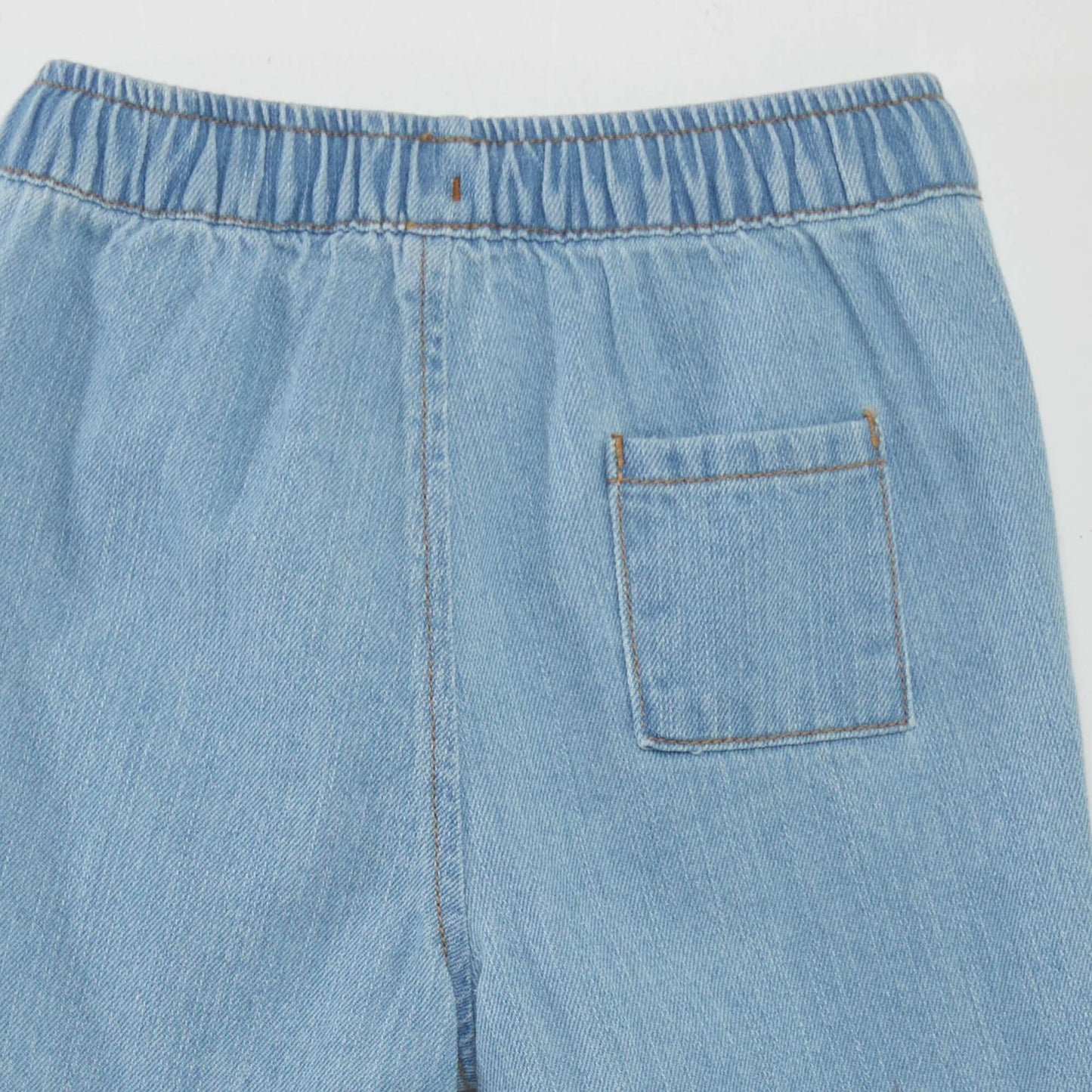 Denim paperbag trousers BLUE