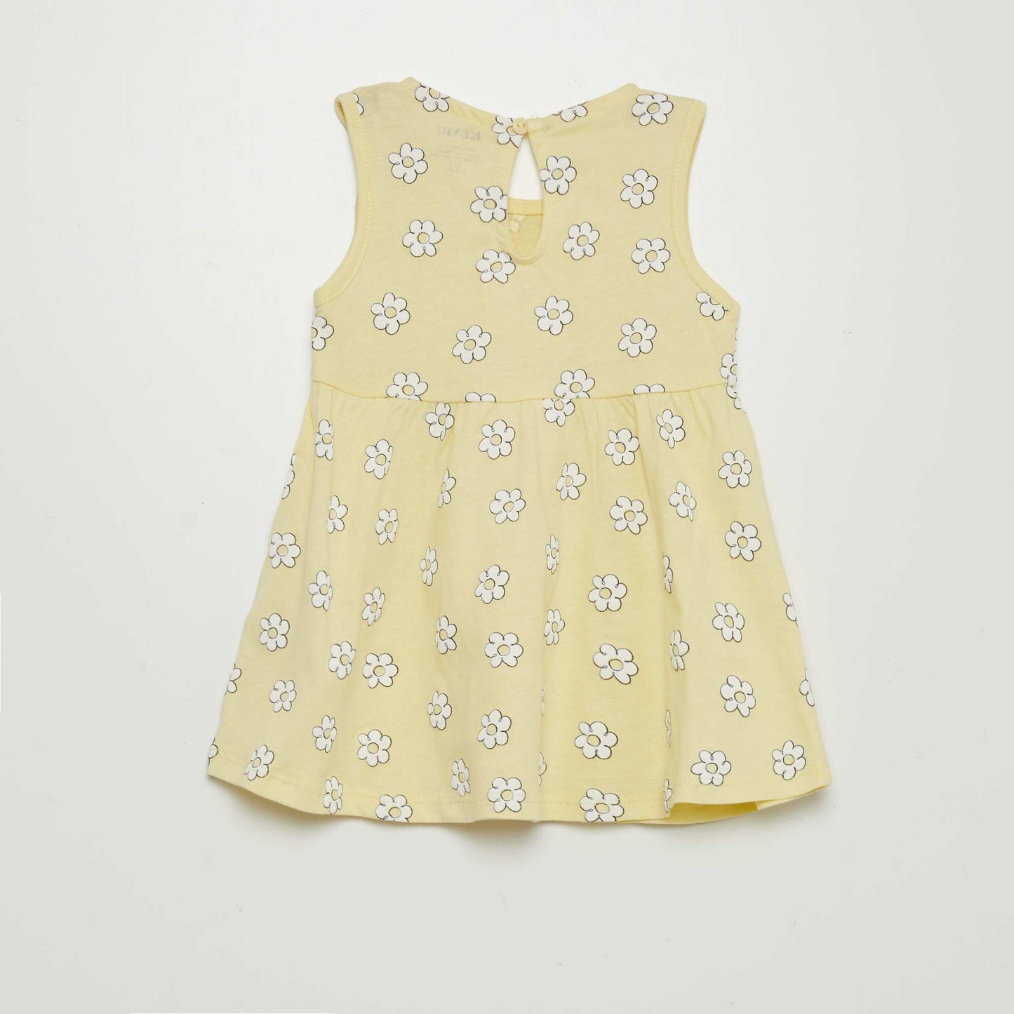 Sleeveless patterned dress YELLOW