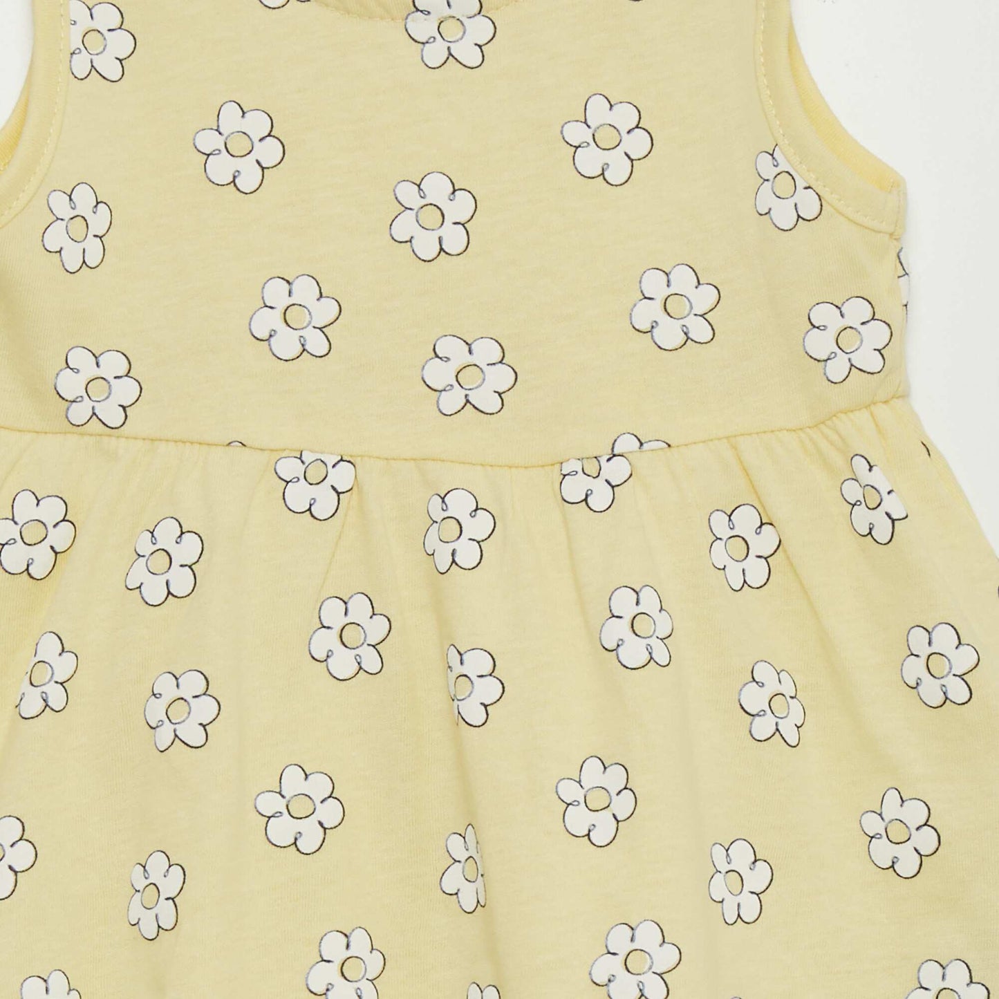 Sleeveless patterned dress YELLOW