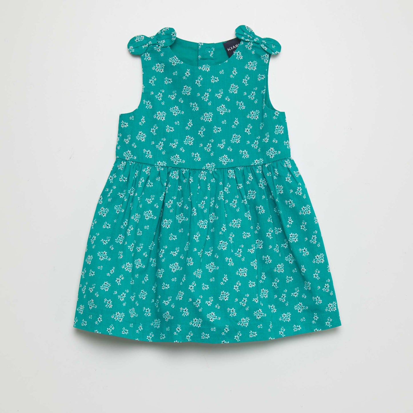 Sleeveless patterned dress GREEN