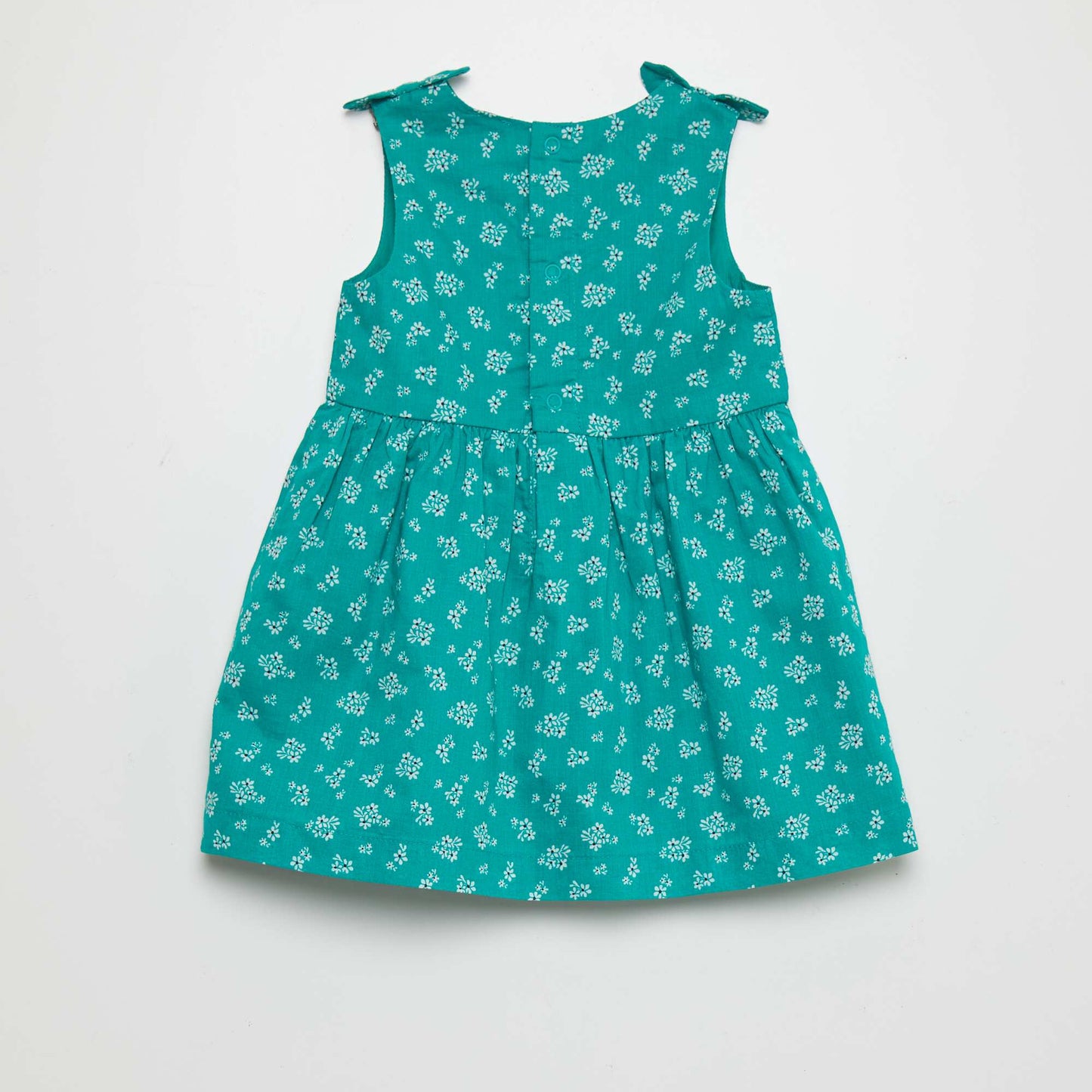 Sleeveless patterned dress GREEN