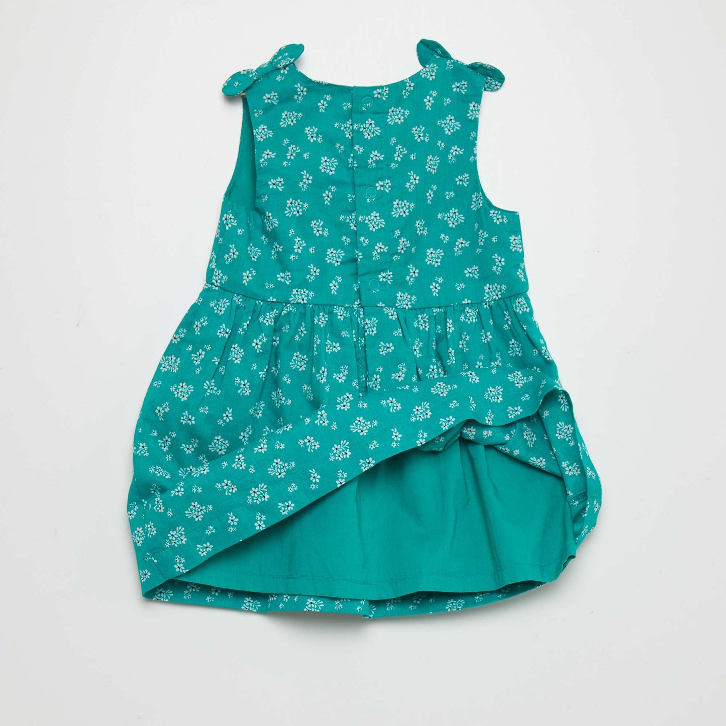 Sleeveless patterned dress GREEN