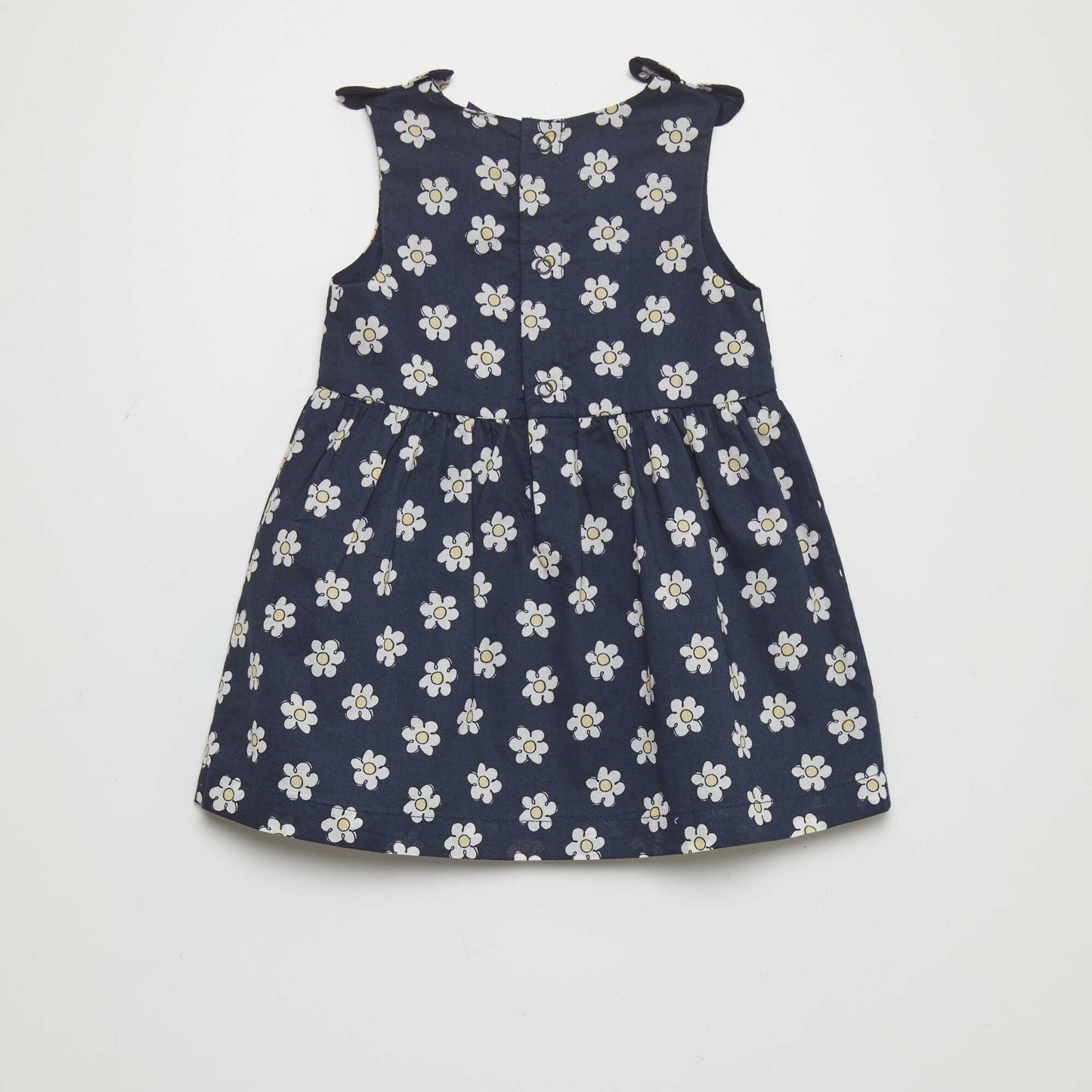 Sleeveless patterned dress BLUE