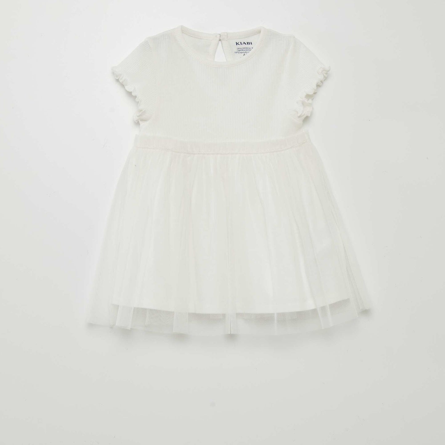 Lightweight tulle dress WHITE