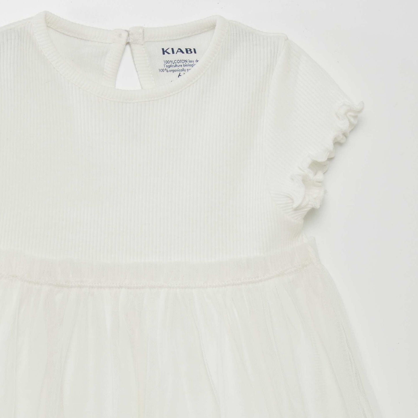 Lightweight tulle dress WHITE