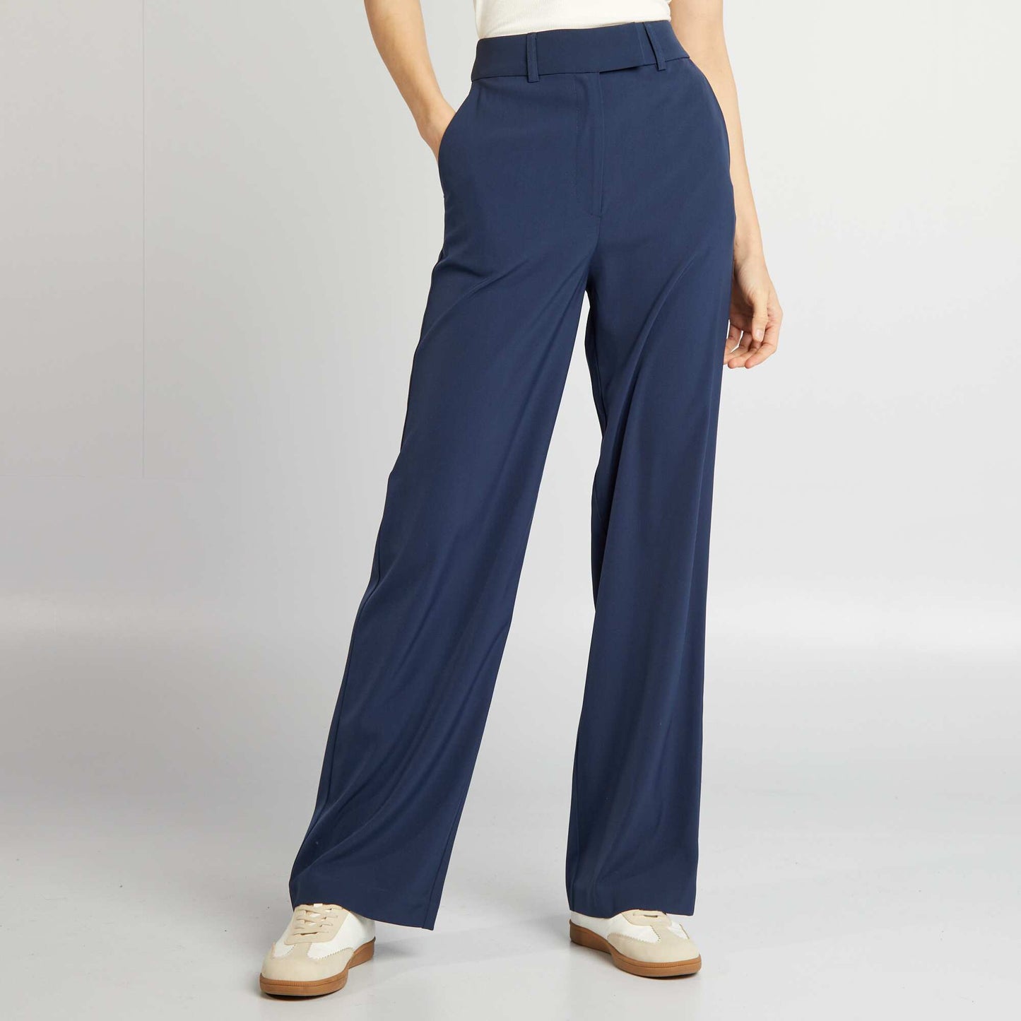 Flowing tailored trousers BLACK