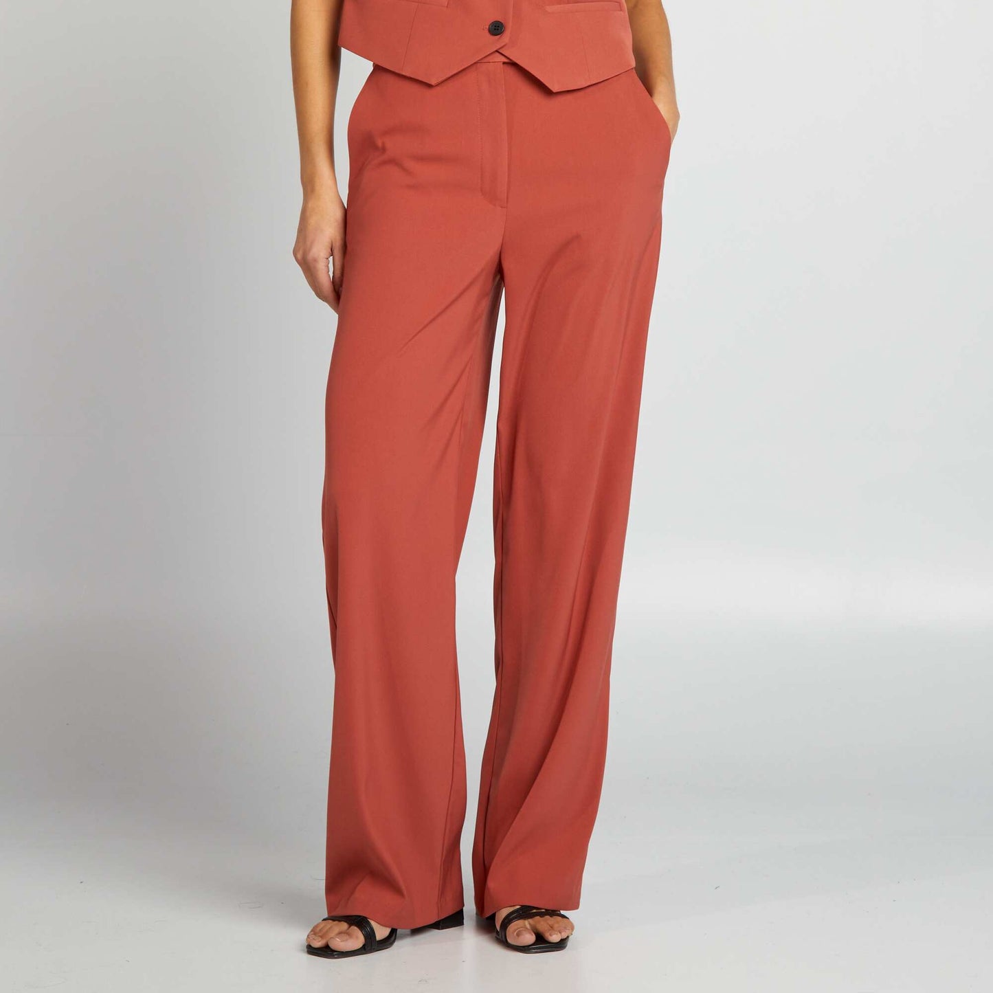 Flowing tailored trousers RED