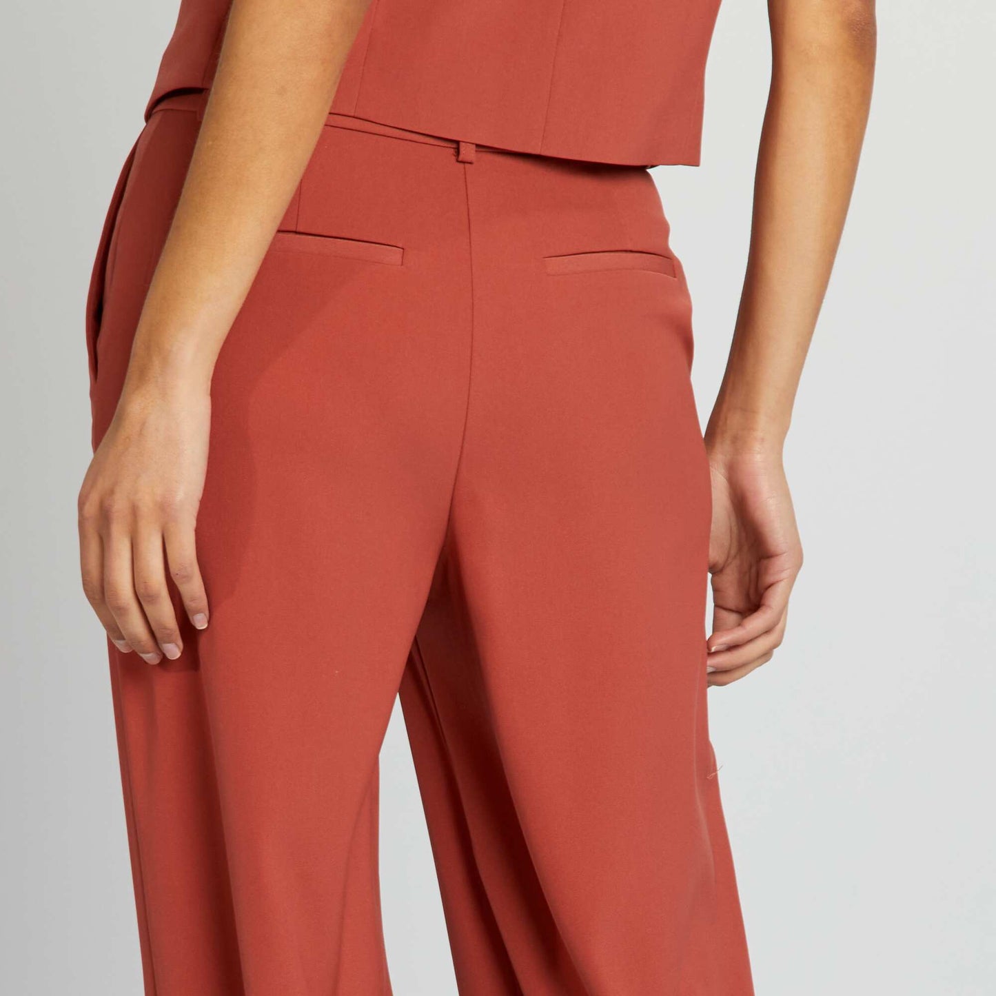 Flowing tailored trousers RED