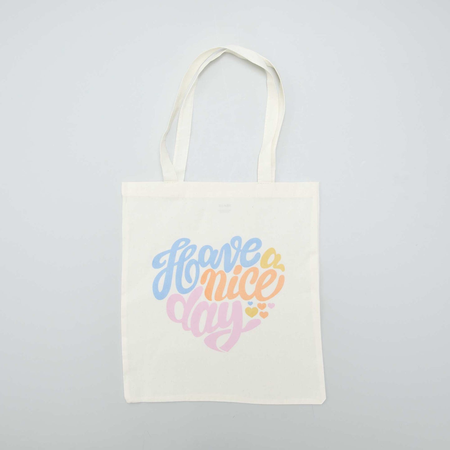 Tote bag with lettering BEIGE