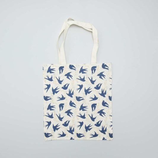 Printed tote bag BEIGE