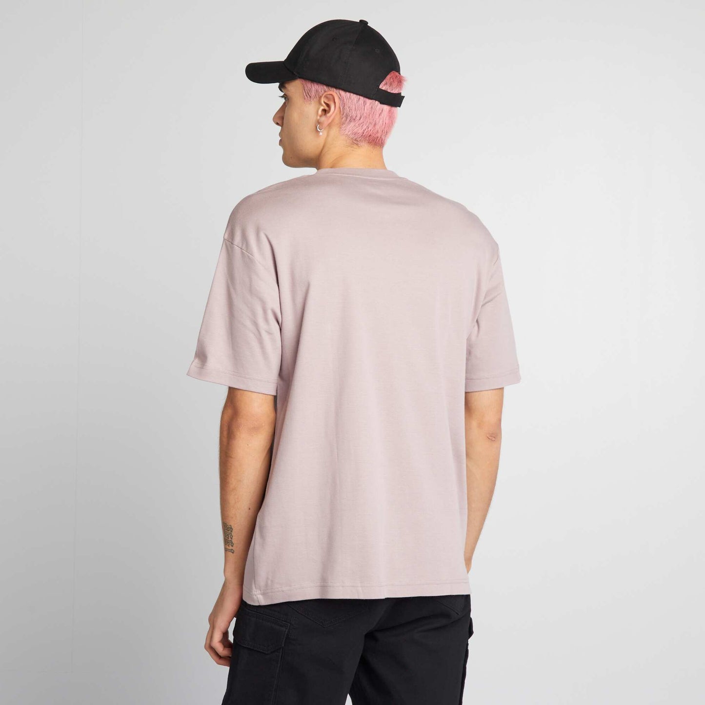 Round neck cotton T-shirt PINK