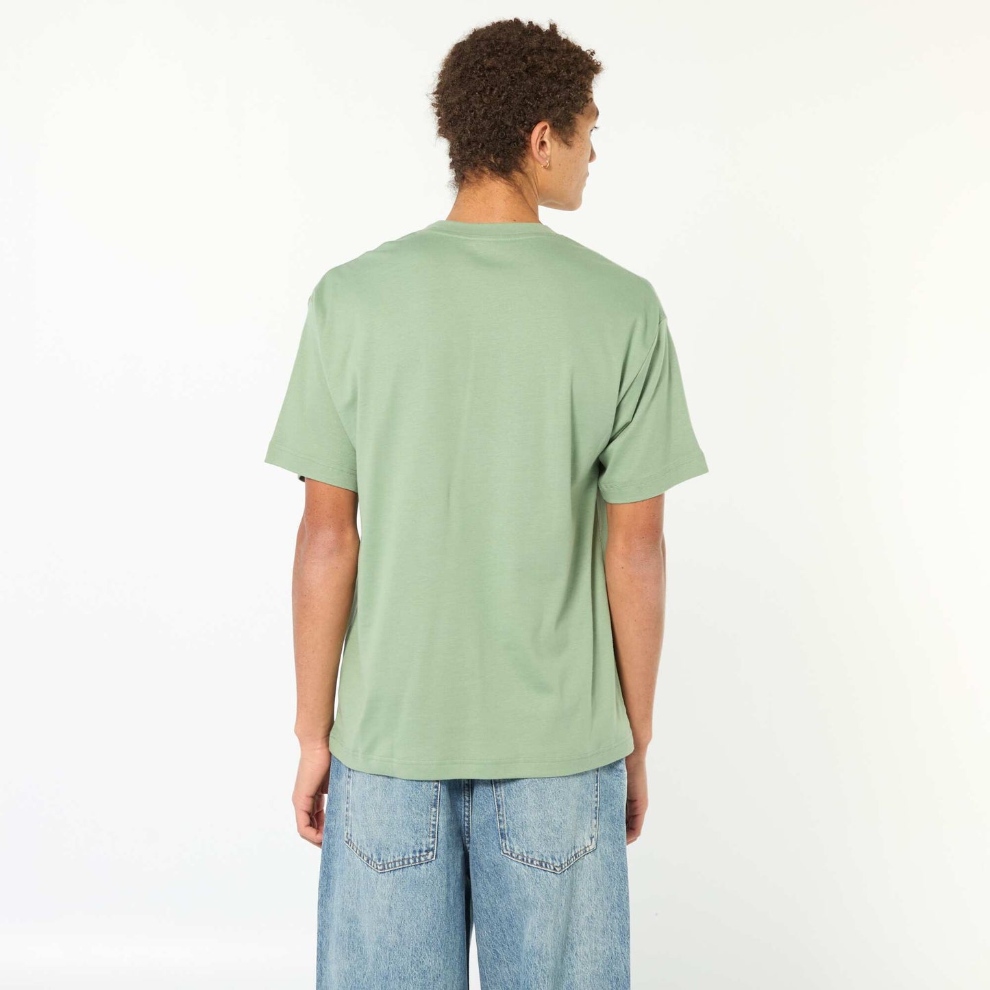 Round neck cotton T-shirt GREEN