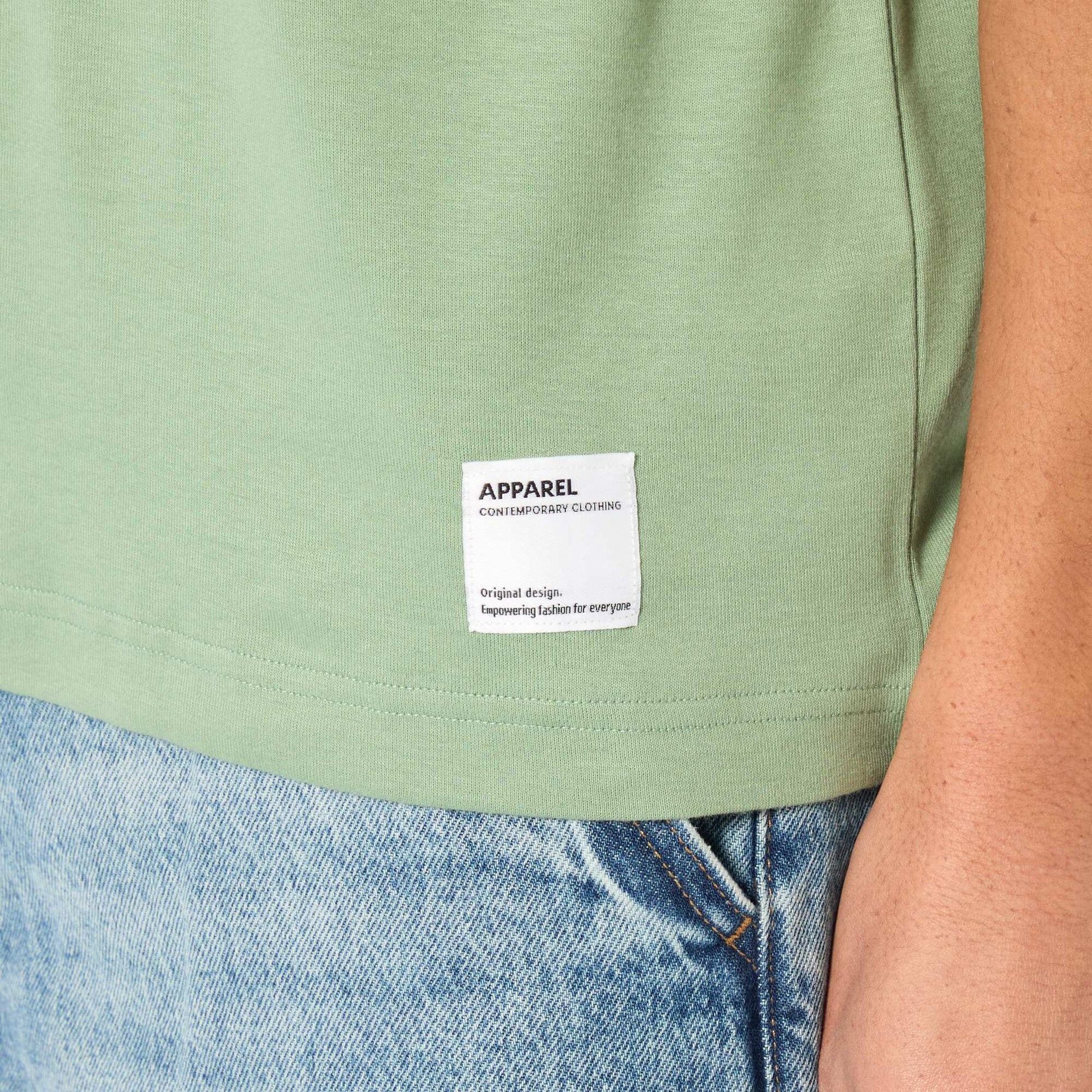 Round neck cotton T-shirt GREEN