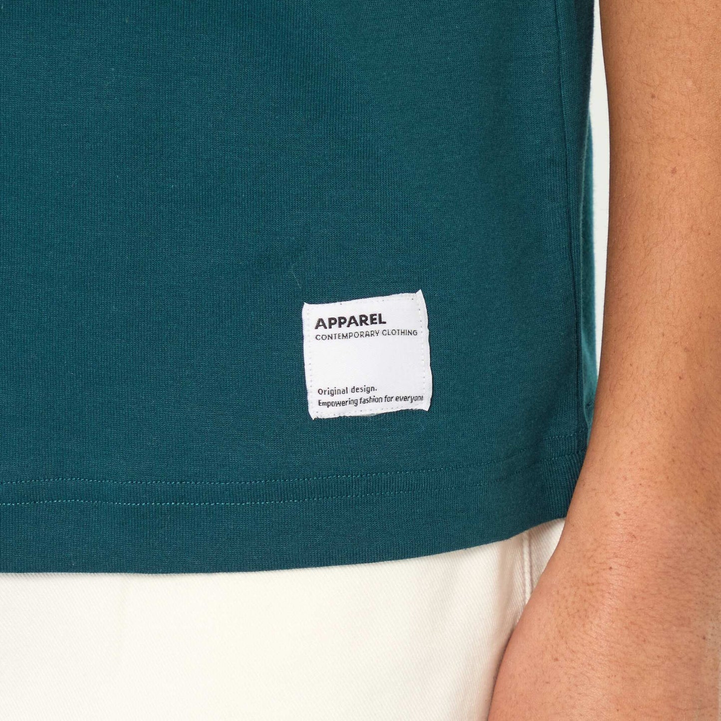 Round neck cotton T-shirt BLUE
