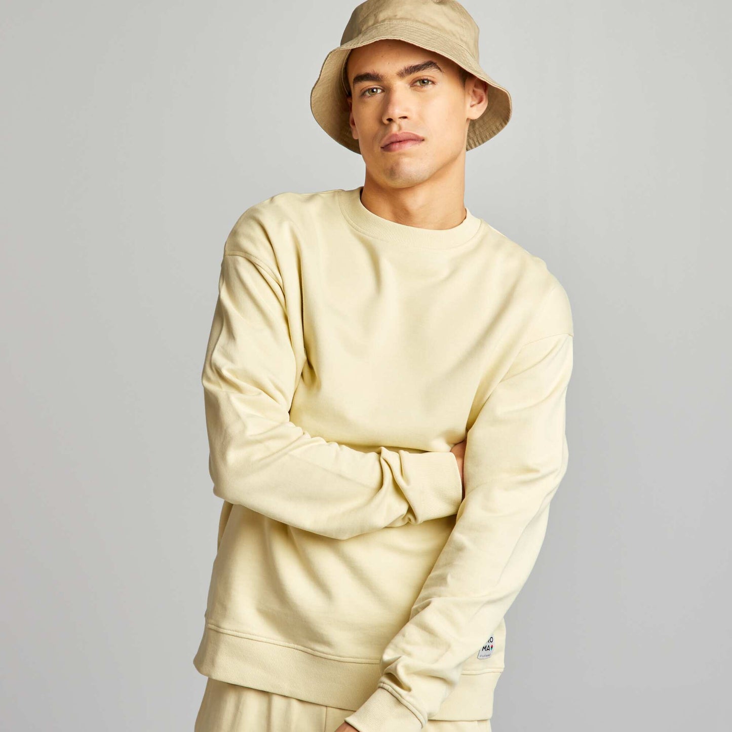 Fleece sweatshirt BEIGE