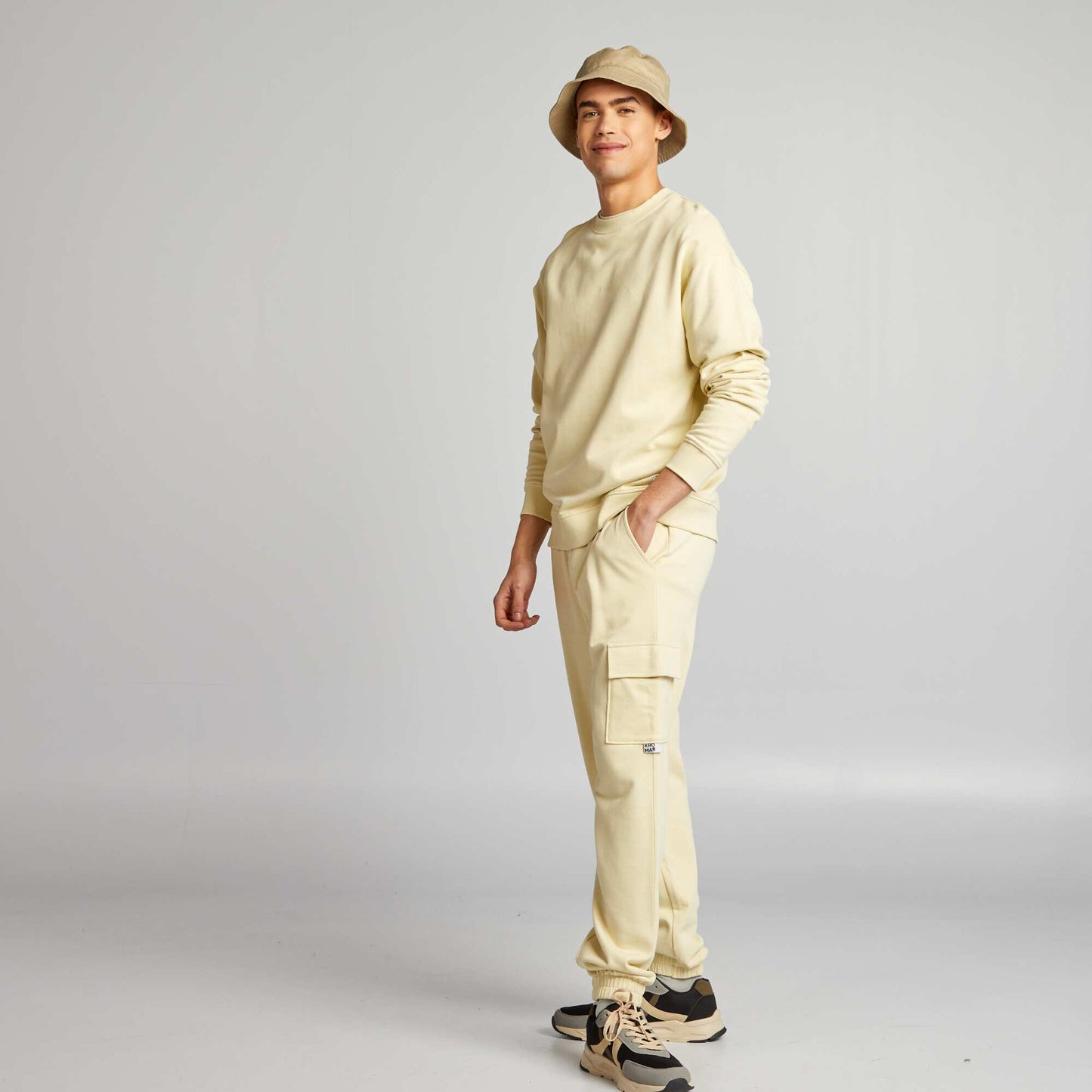 Fleece sweatshirt BEIGE