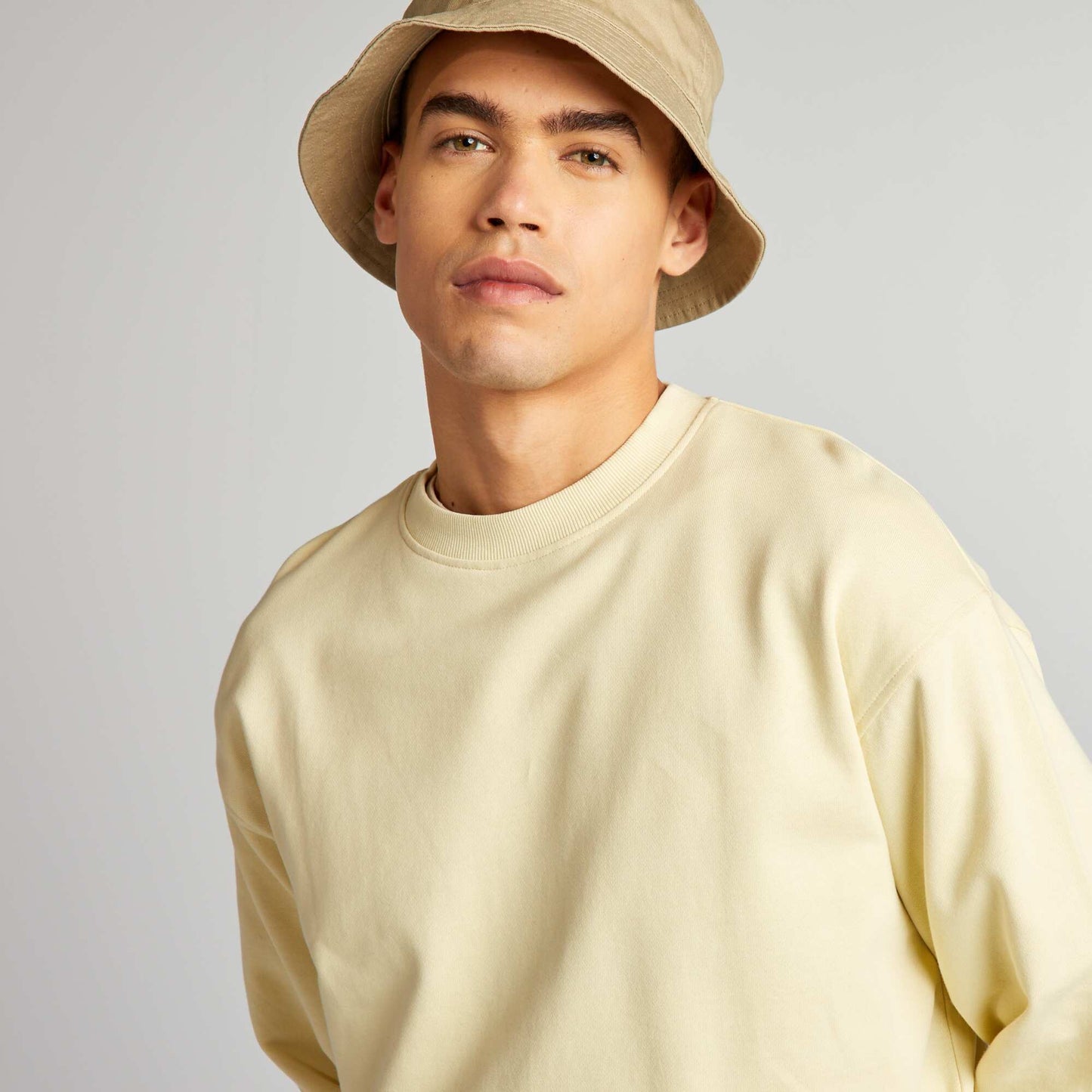 Fleece sweatshirt BEIGE