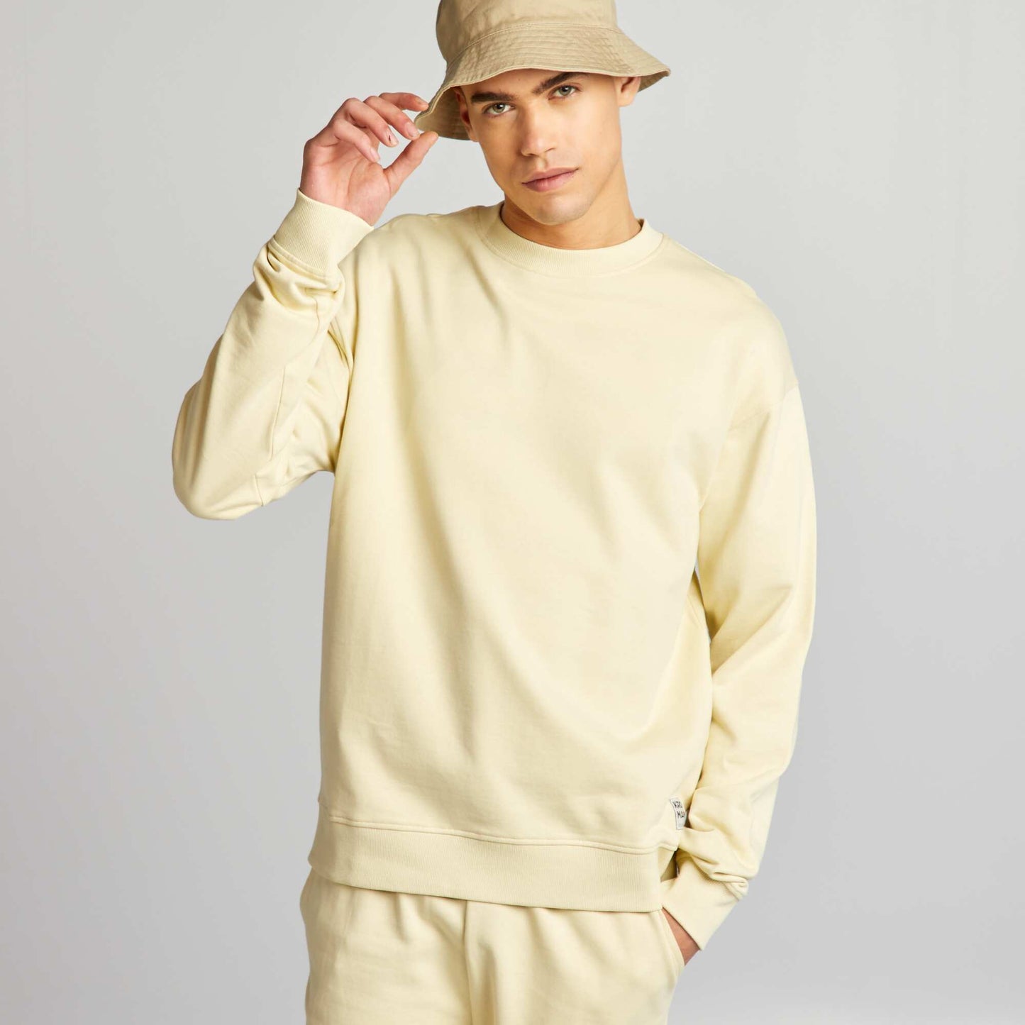 Fleece sweatshirt BEIGE