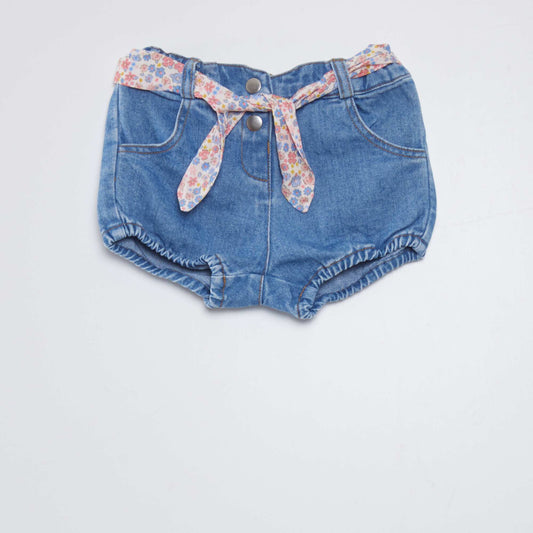 Denim shorts WHITE