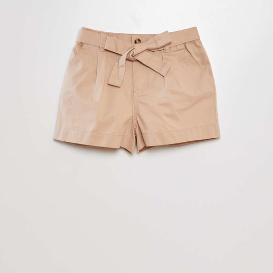 Poplin shorts BEIGE