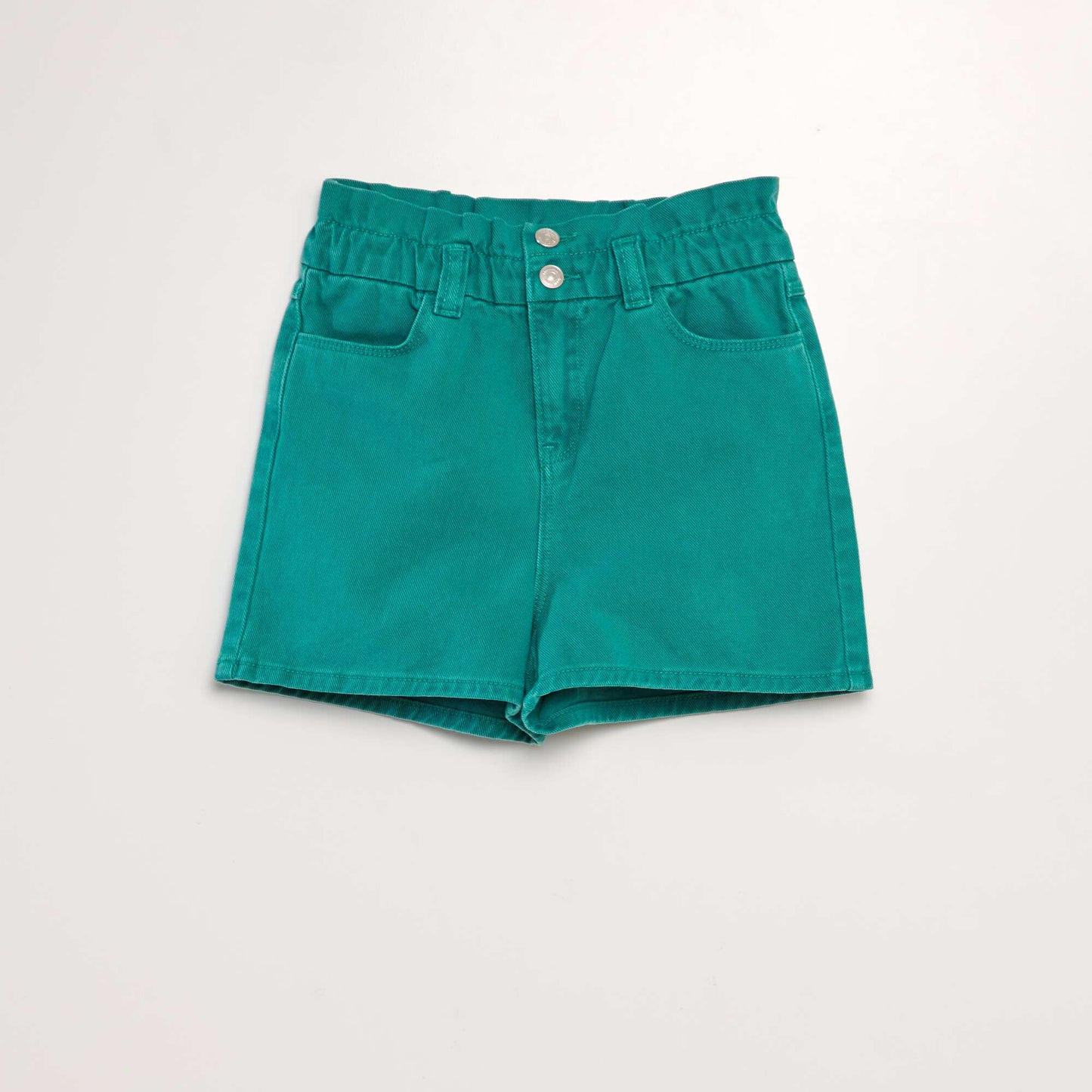 Colourful denim shorts GREEN