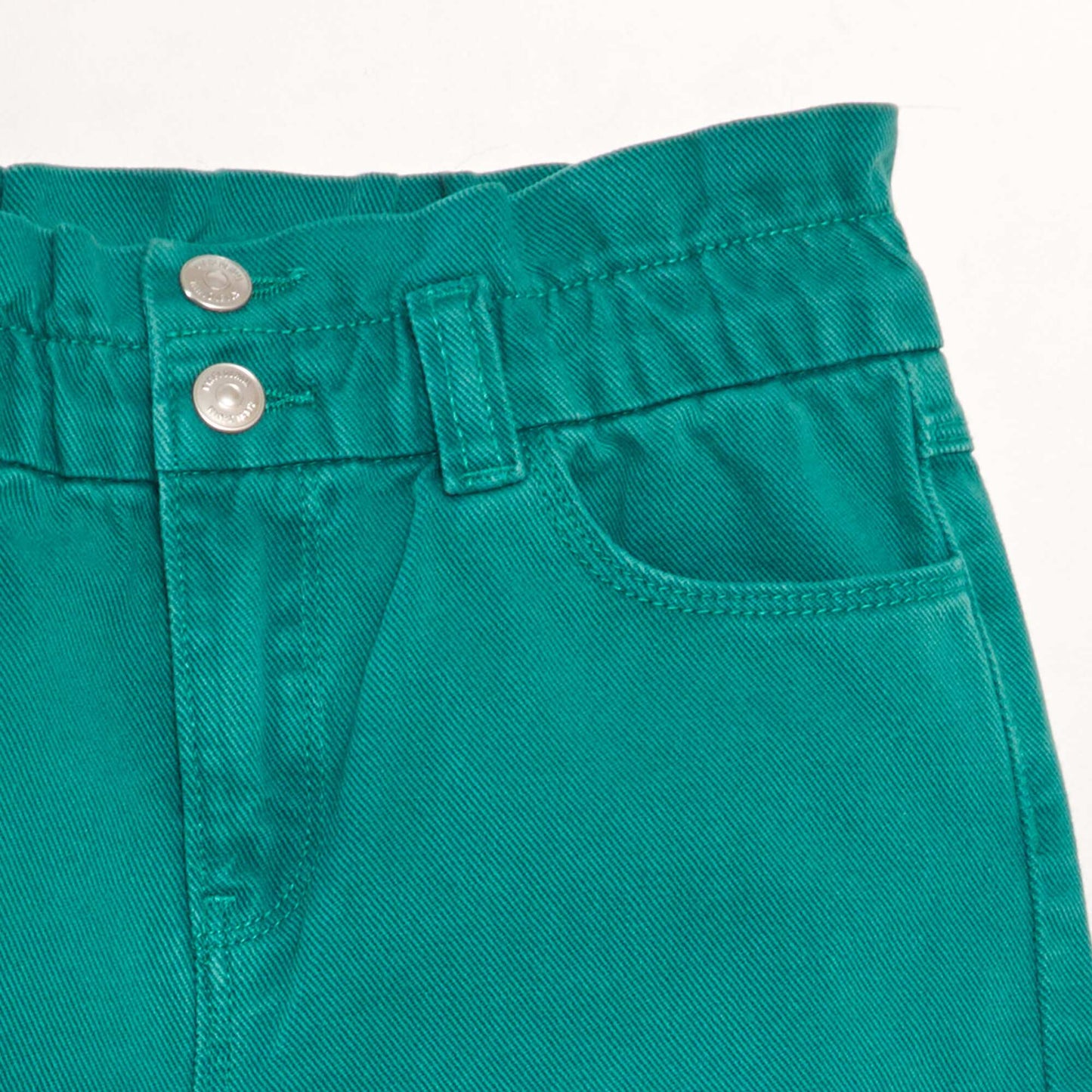 Colourful denim shorts GREEN