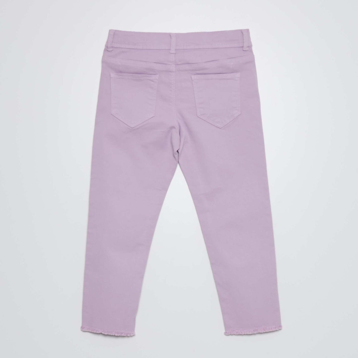 Skinny cropped trousers with high waist PURPLE