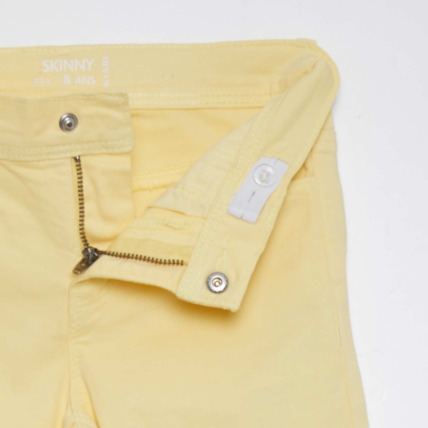 Skinny cropped trousers with high waist YELLOW