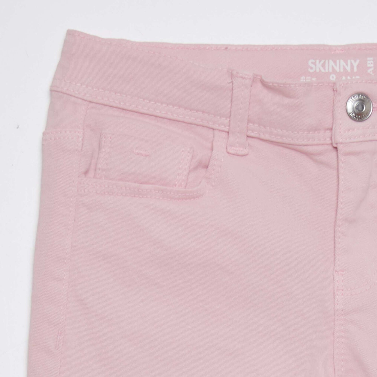 Skinny cropped trousers with high waist PINK