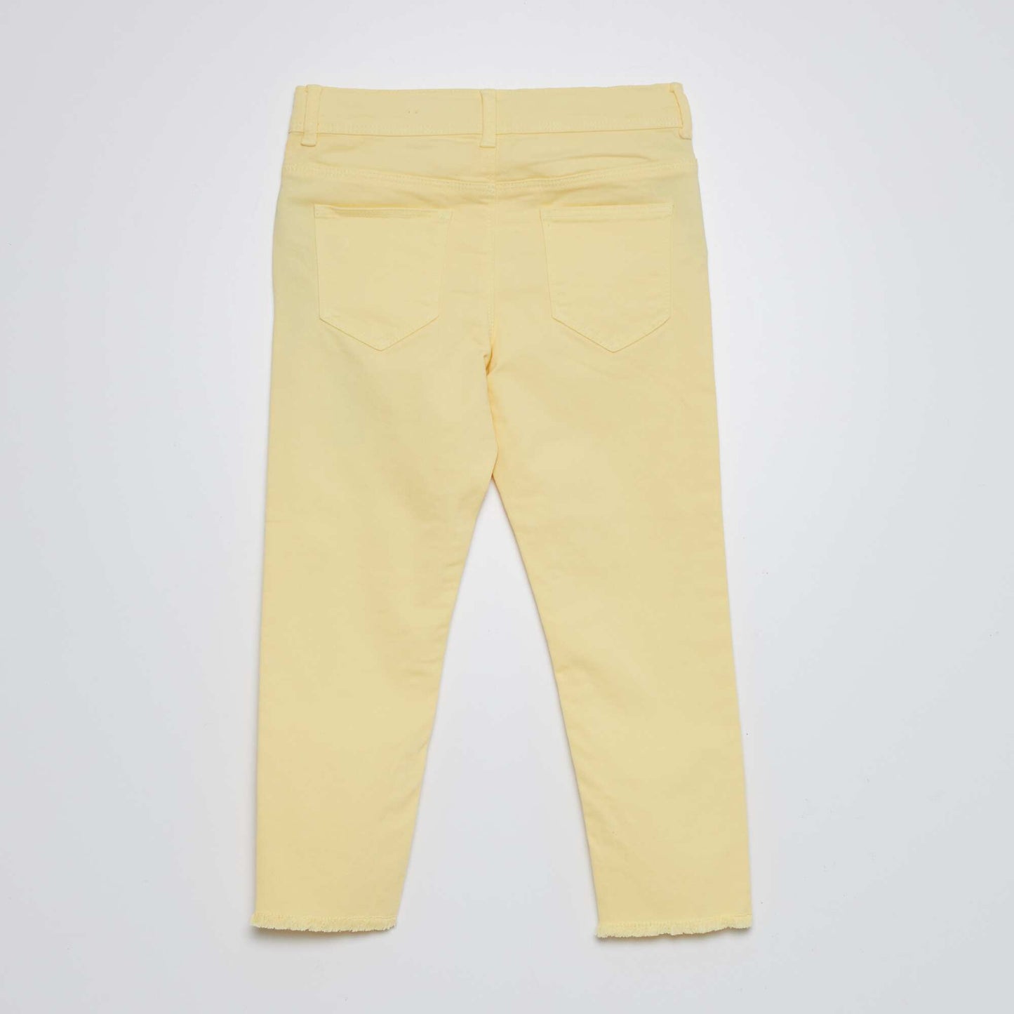 Skinny cropped trousers with high waist YELLOW