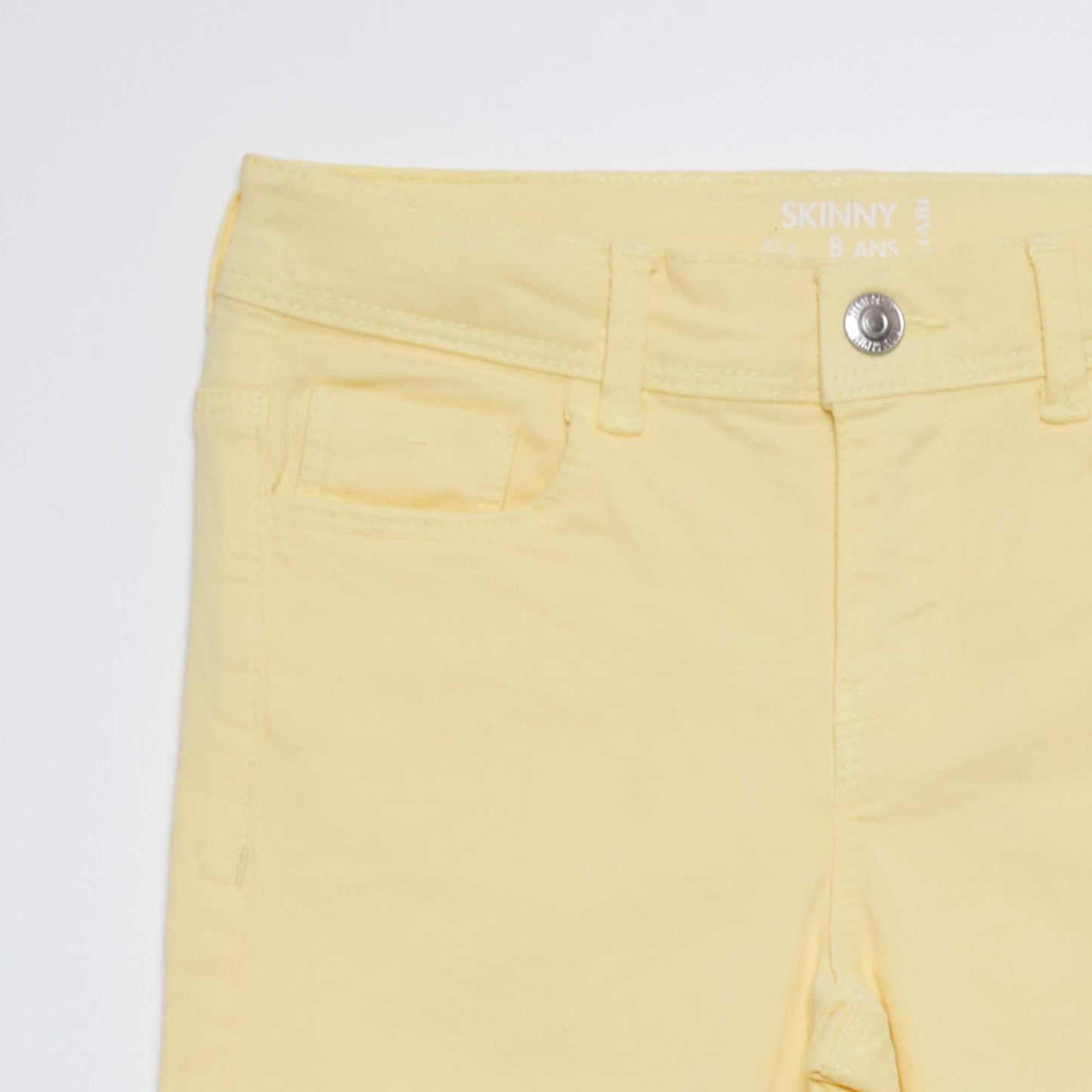 Skinny cropped trousers with high waist YELLOW