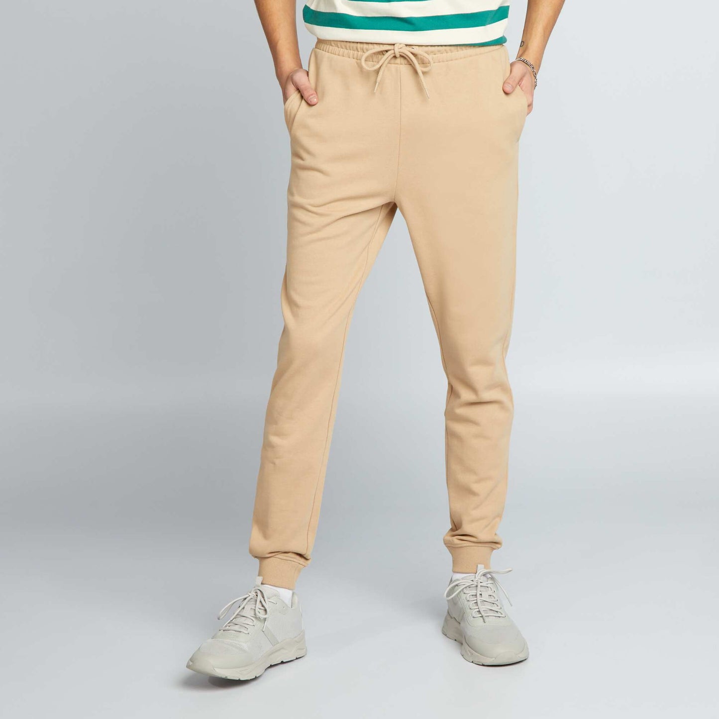 Basic plain joggers BEIGE