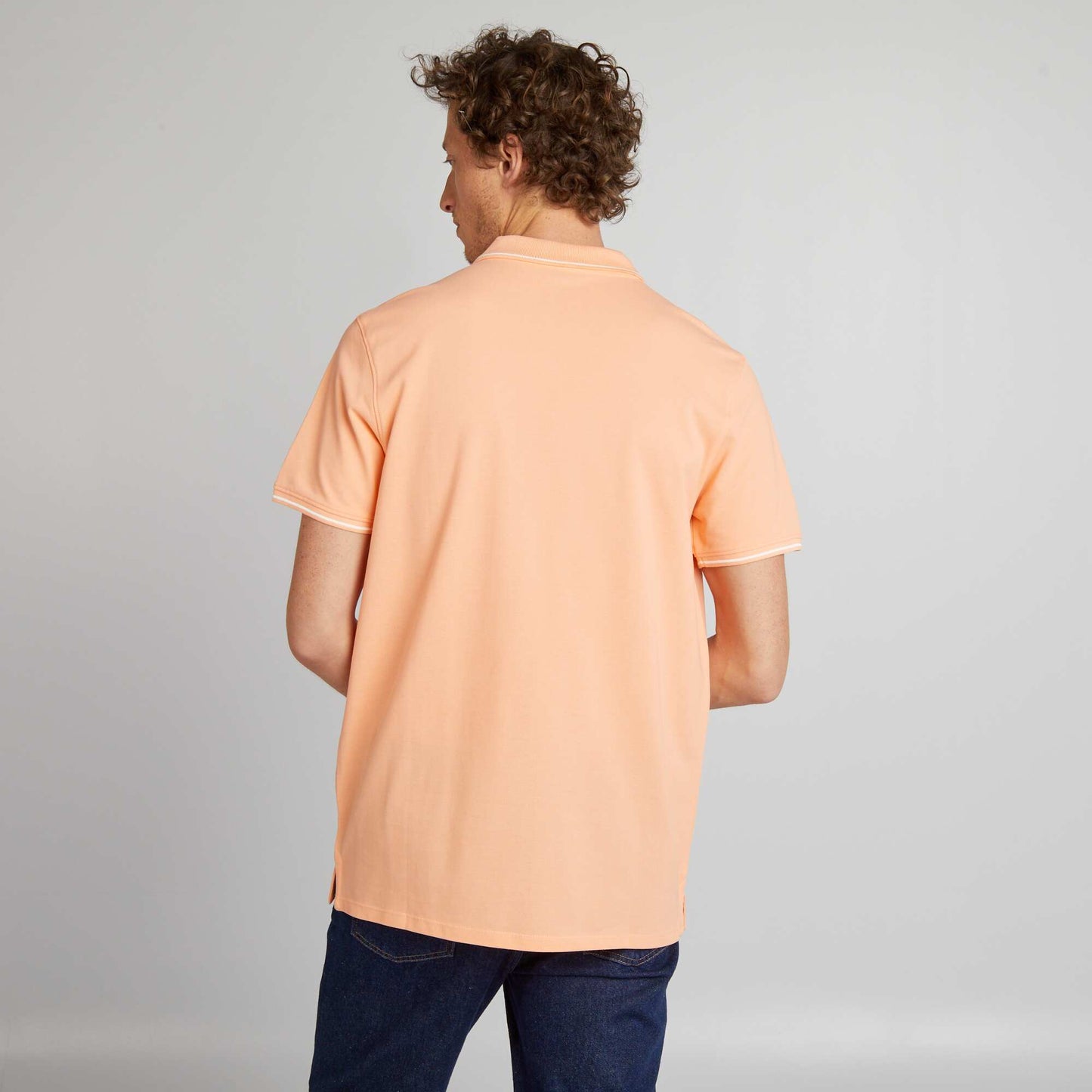 Cotton piqué polo shirt ORANGE