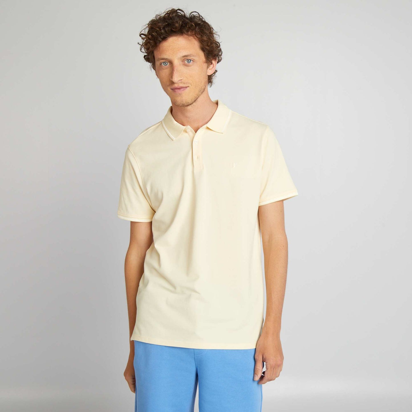 Cotton piqué polo shirt YELLOW