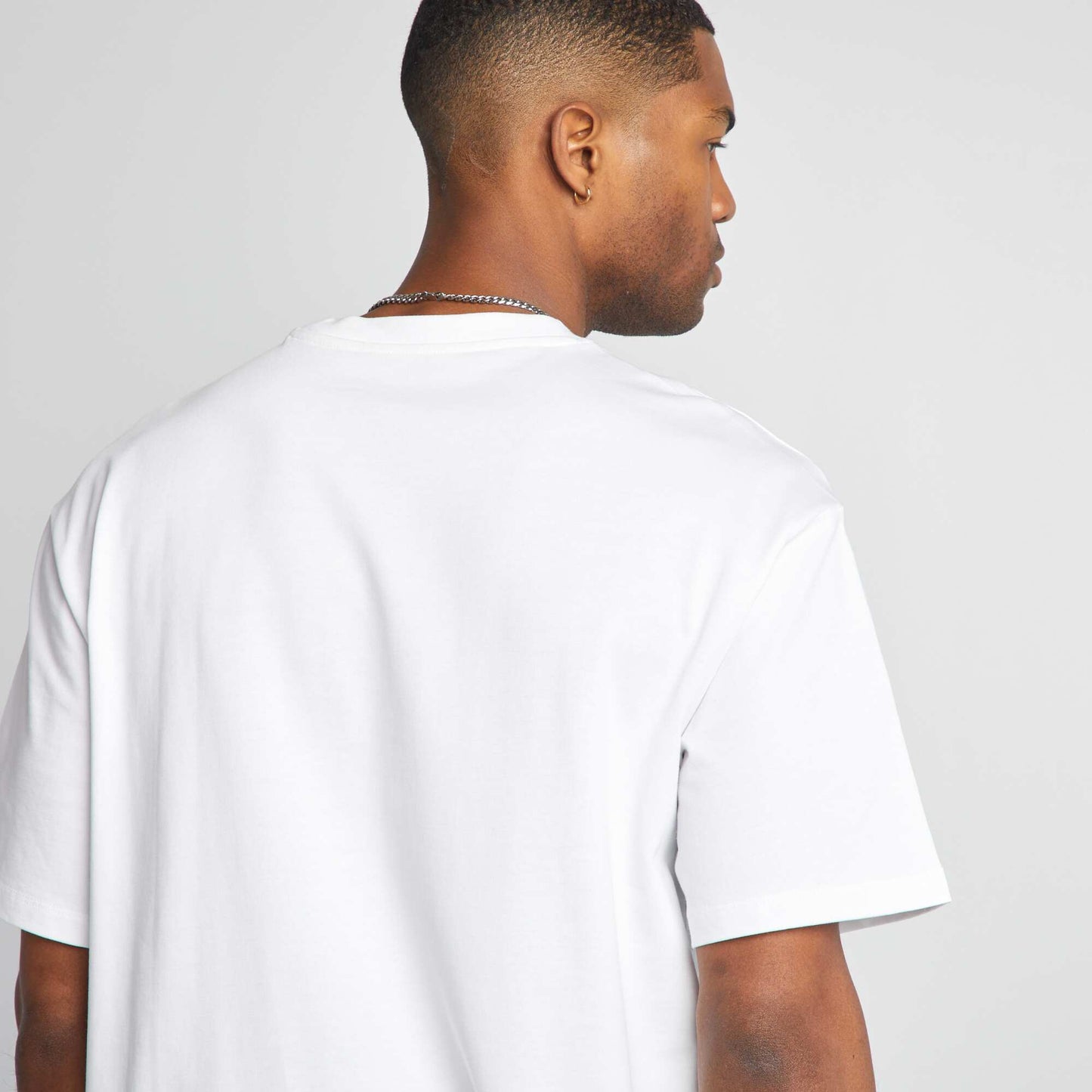 Plain cotton T-shirt white