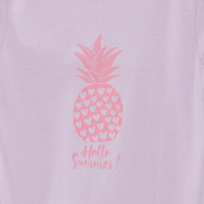 Short-sleeved printed T-shirt PURPLE