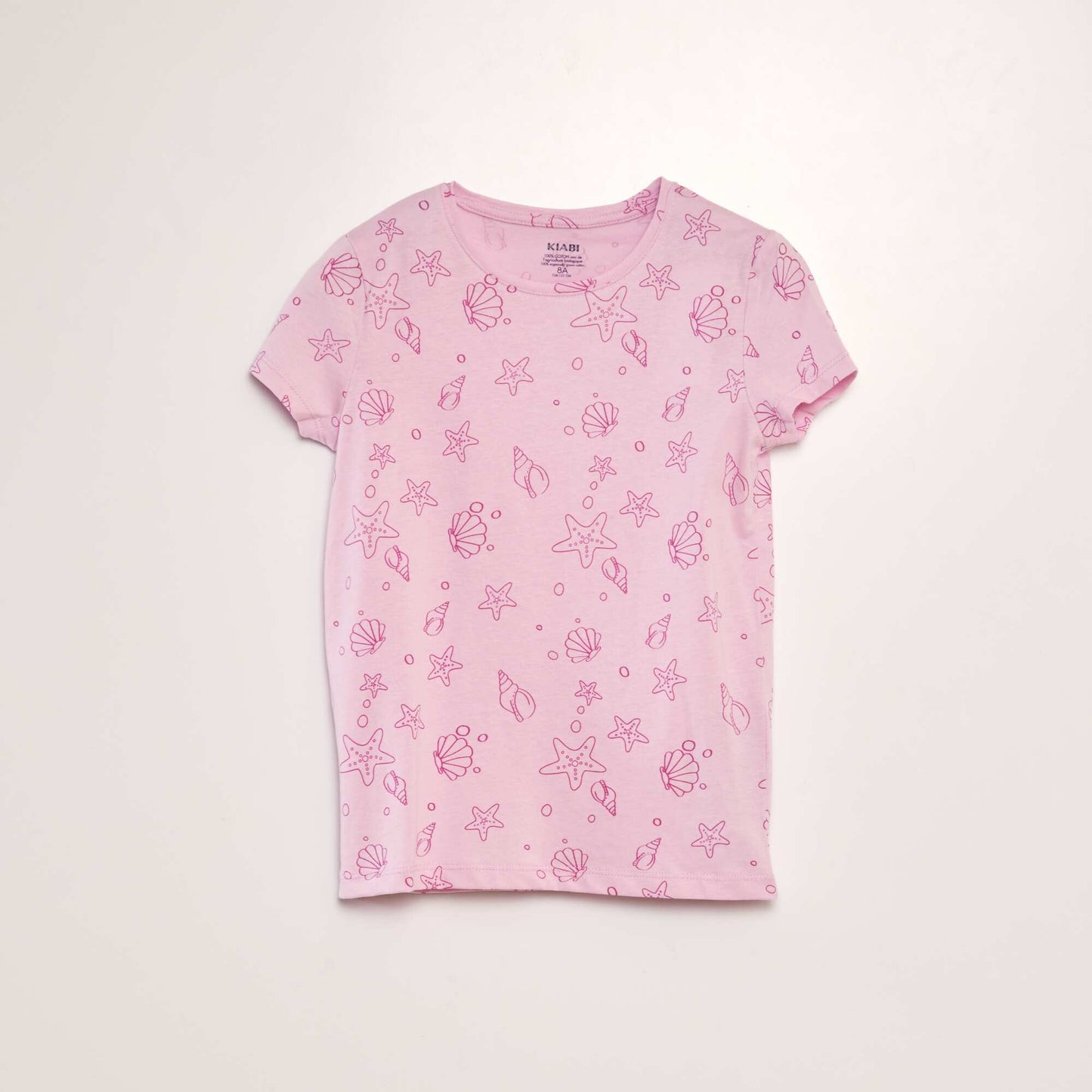 Printed jersey knit T-shirt PINK